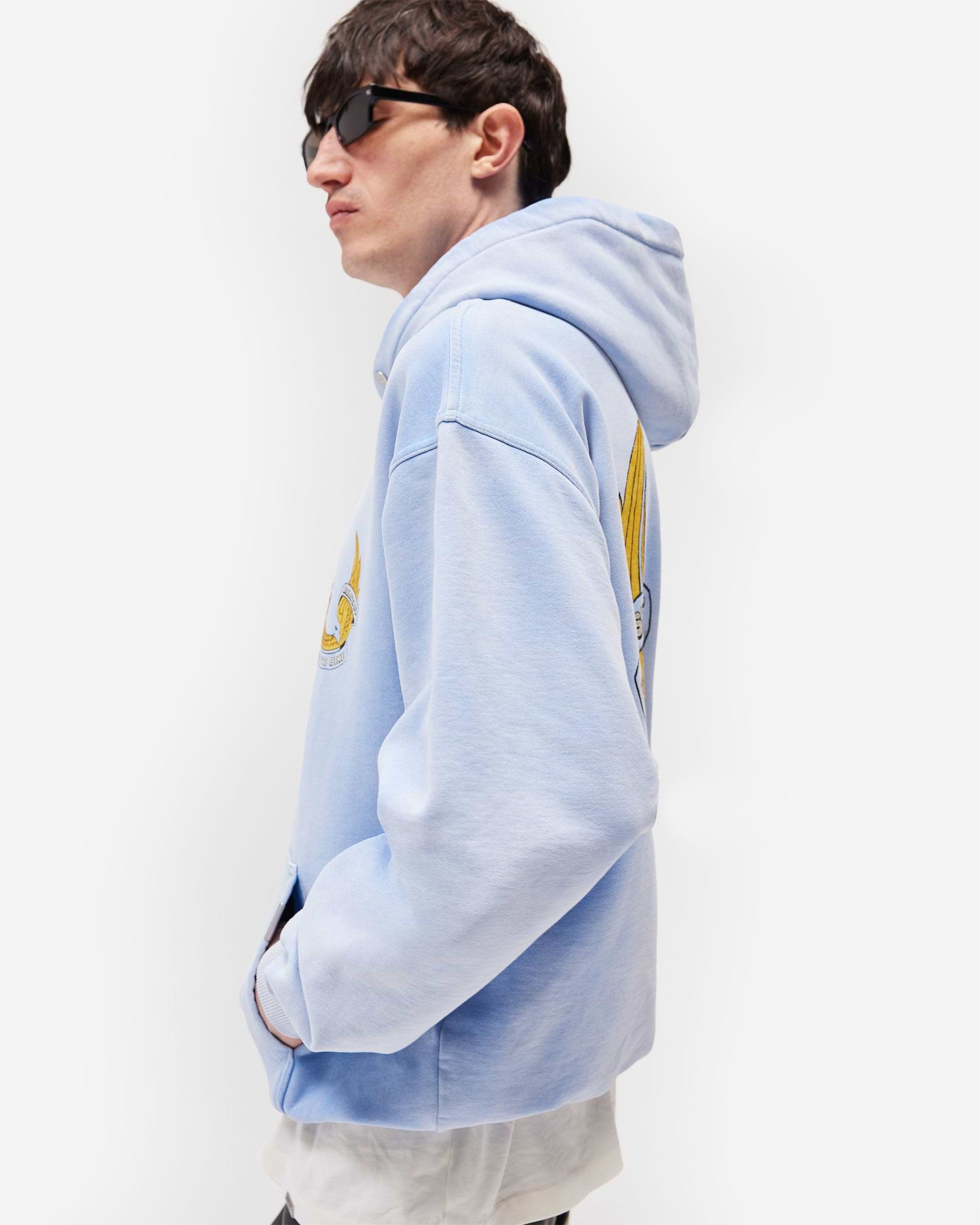 Represent X Belstaff Born To Bike Hoodie - Mid Blue