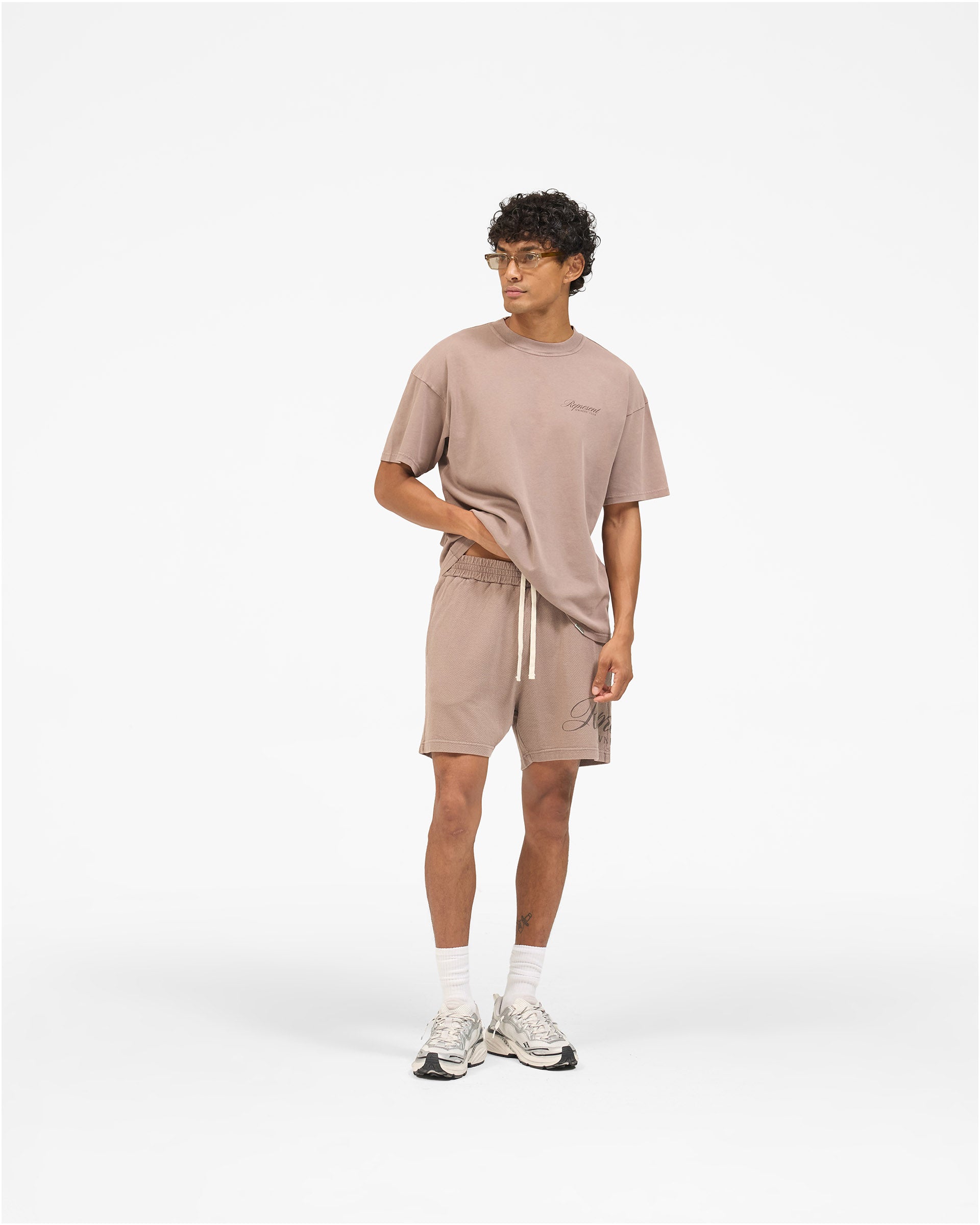 Owners Club Script Mesh Shorts - Truffle