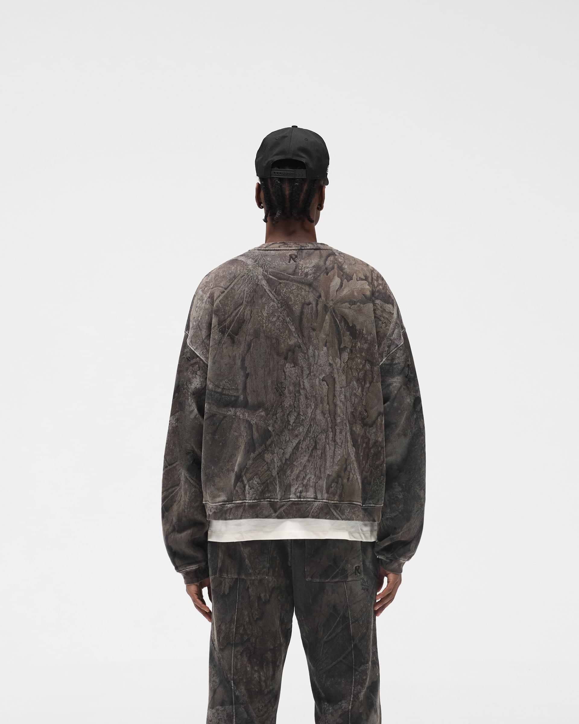 Initial Overdye Realtree® Boxy Sweater - Overdyed Black