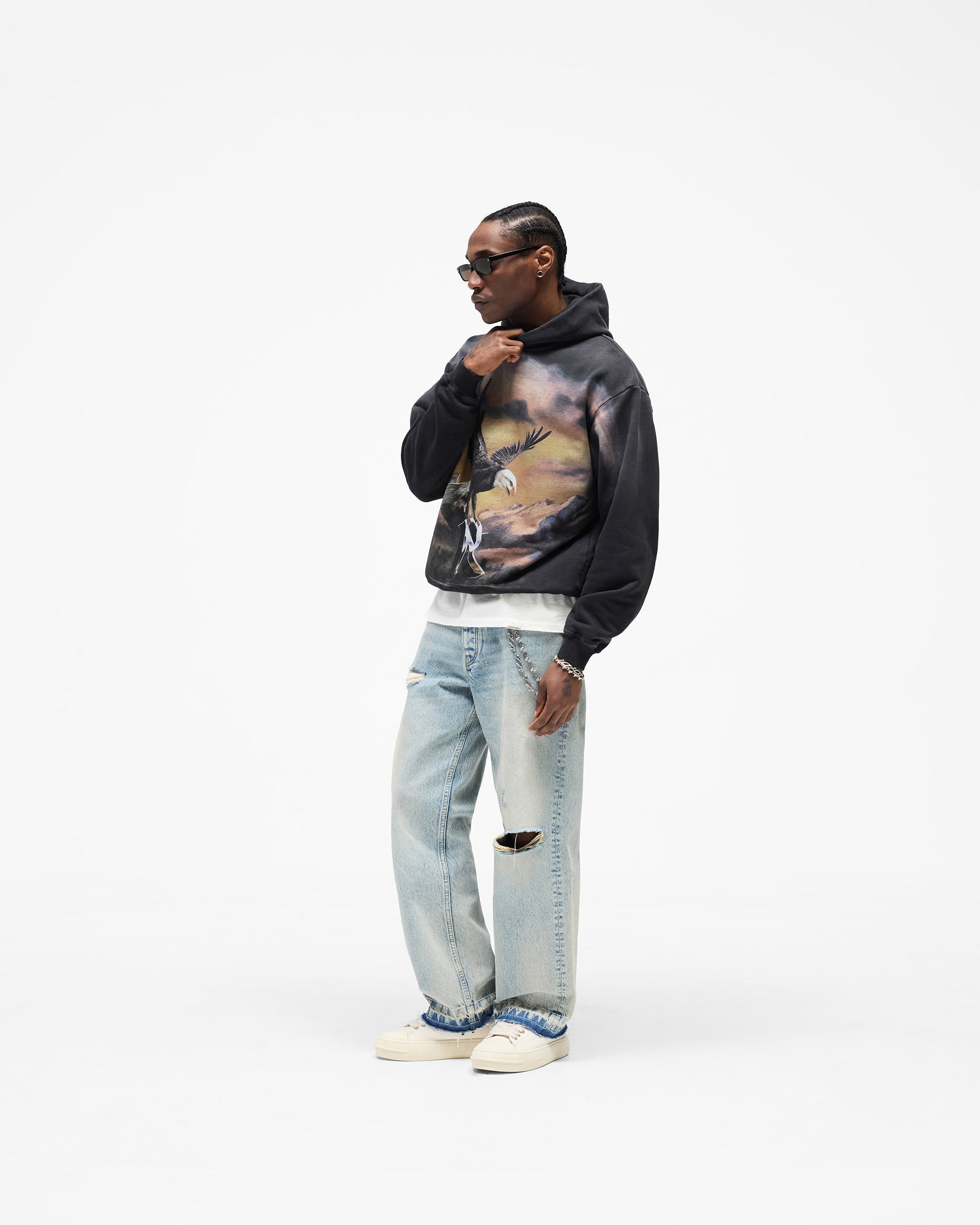 Chrome Flight Hoodie - Stained Black