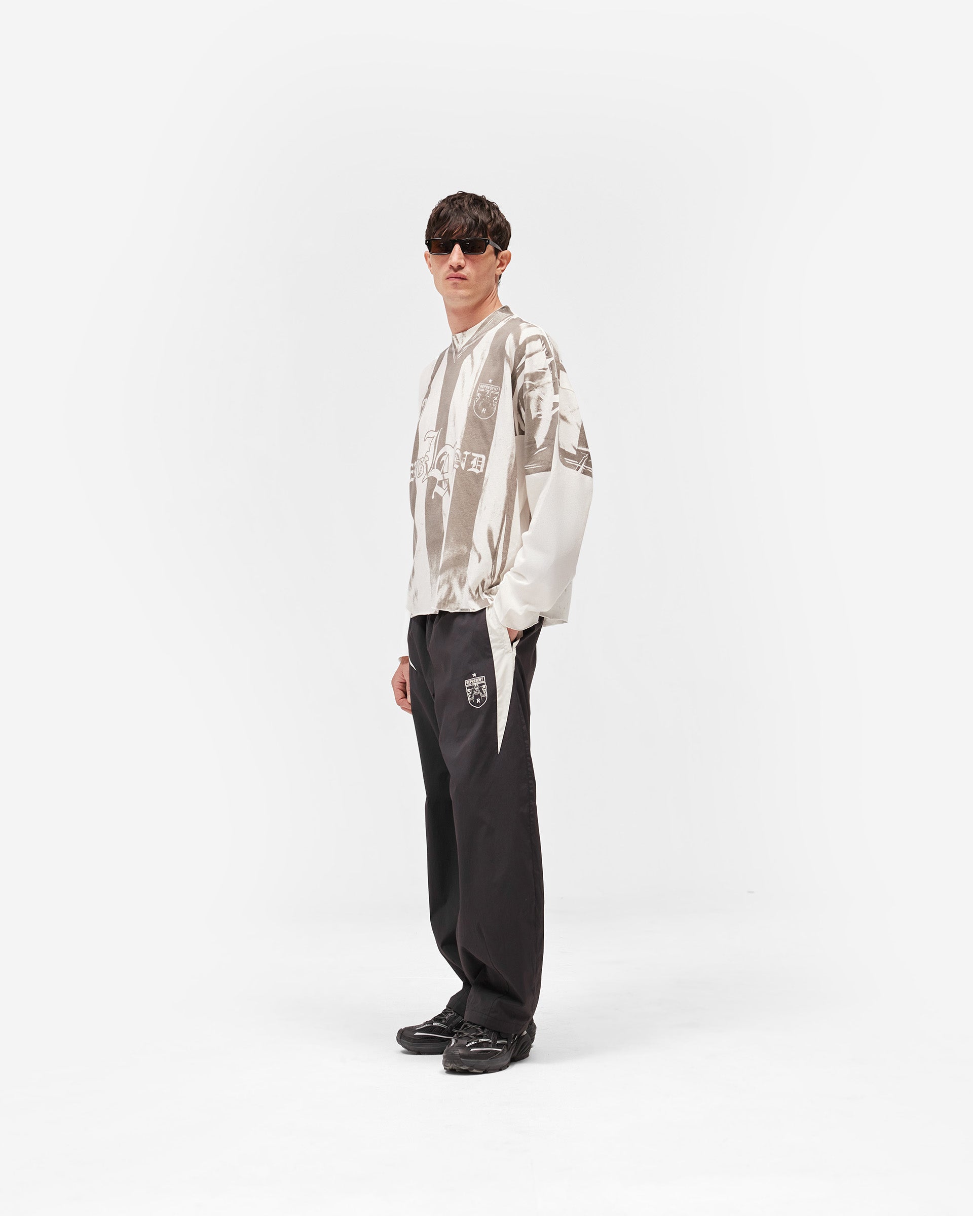 Printed Long Sleeve T-Shirt - Flat White