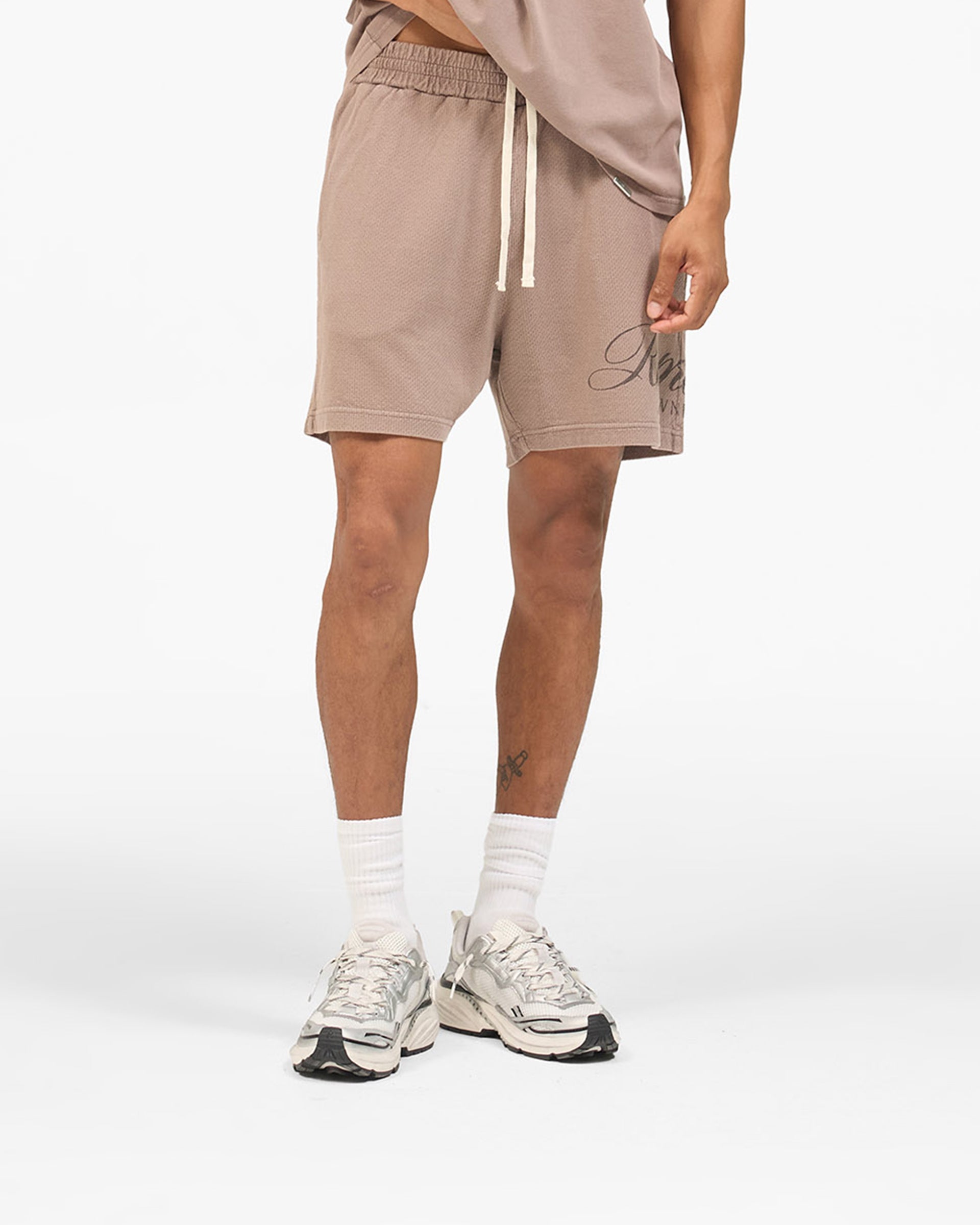 Owners Club Script Mesh Shorts - Truffle