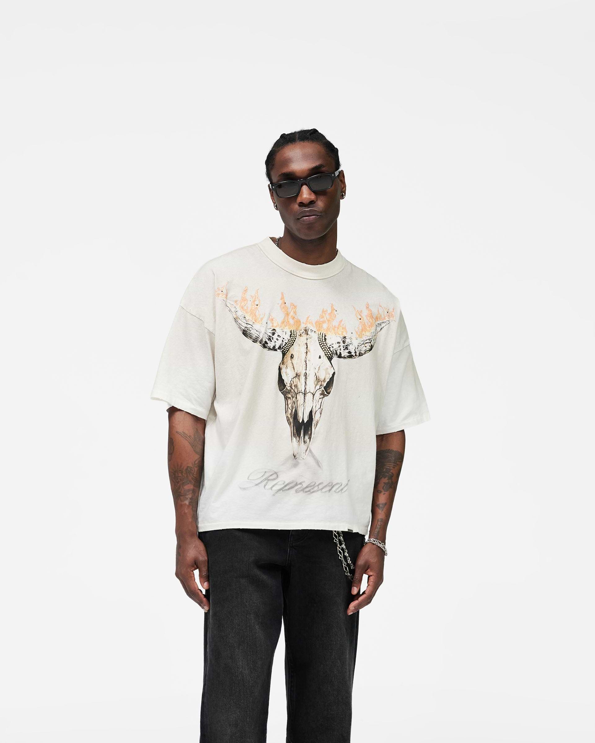 British Cowboys T-Shirt - Washed Ecru