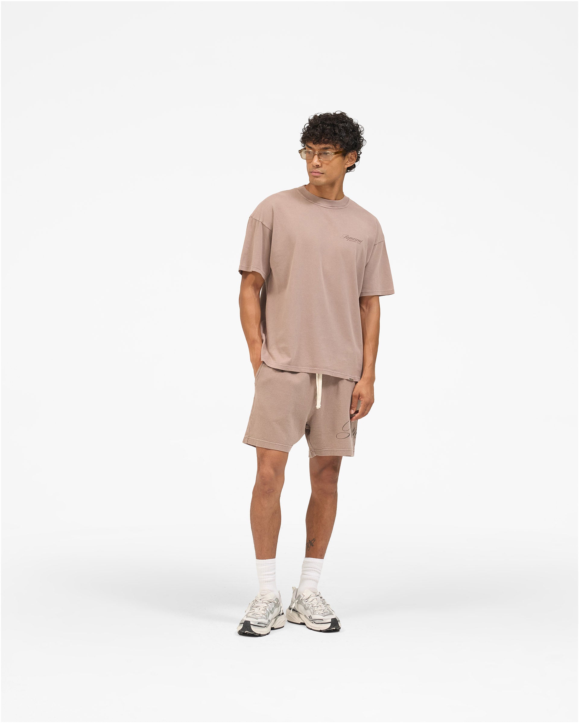 Owners Club Script Mesh Shorts - Truffle