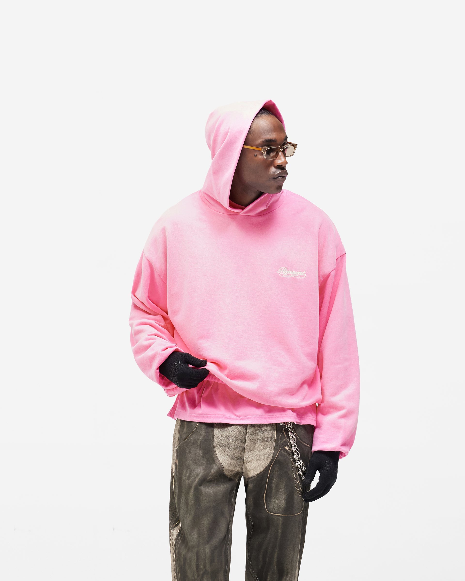 Dual Layer Script Hoodie - Candy