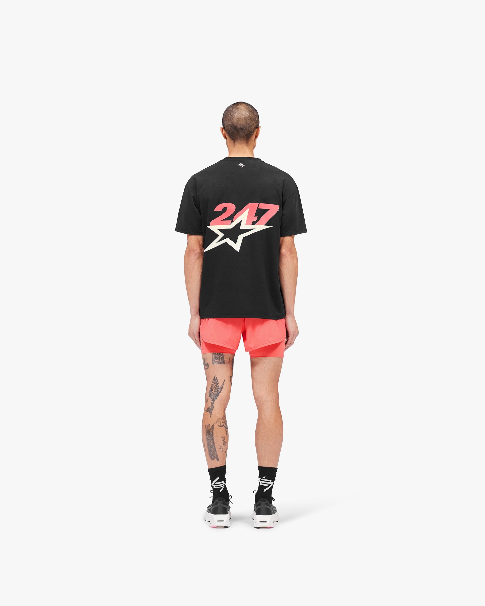 Team 247 Star Oversized T-Shirt - Jet Black