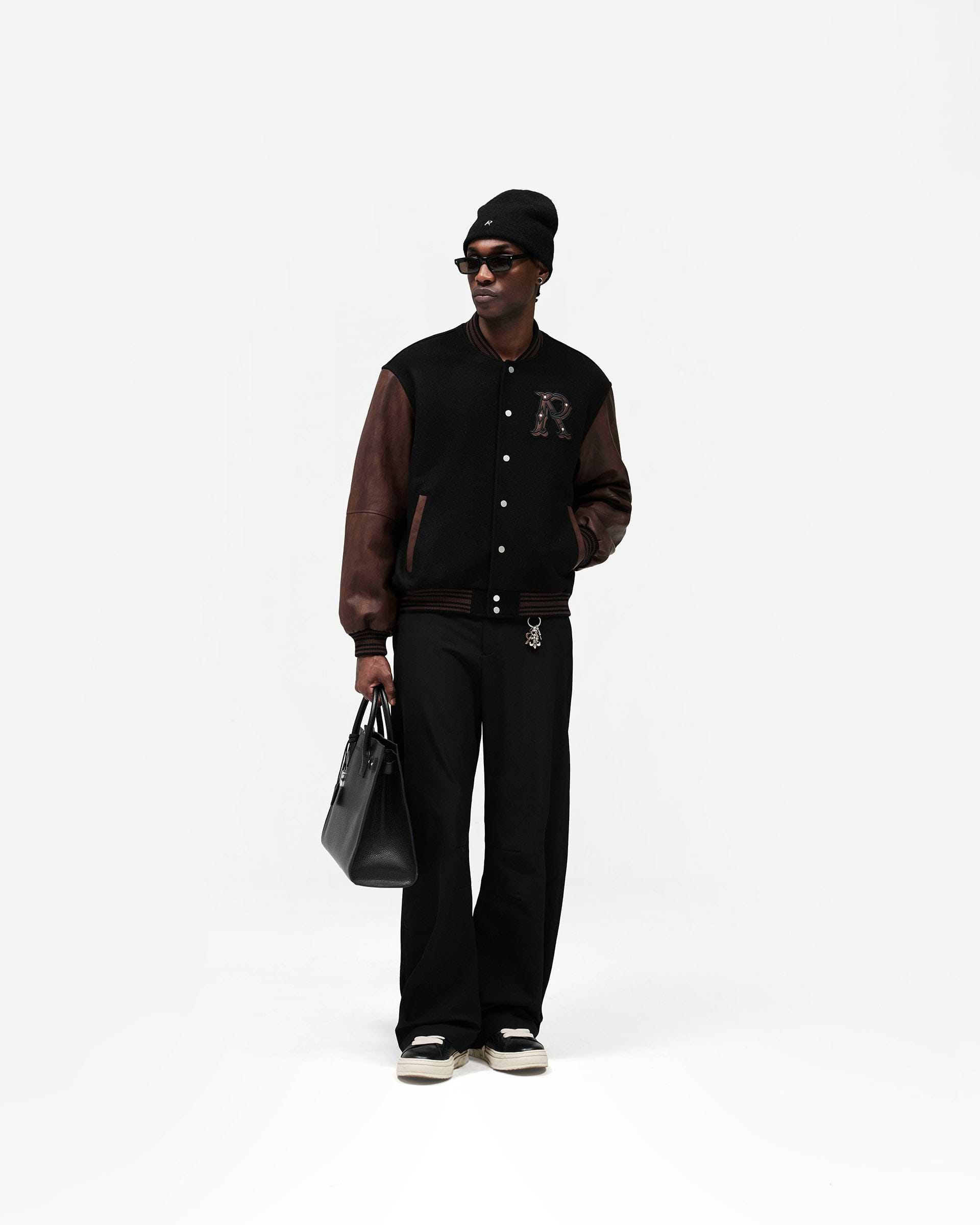 Varsity Bomber - Jet Black