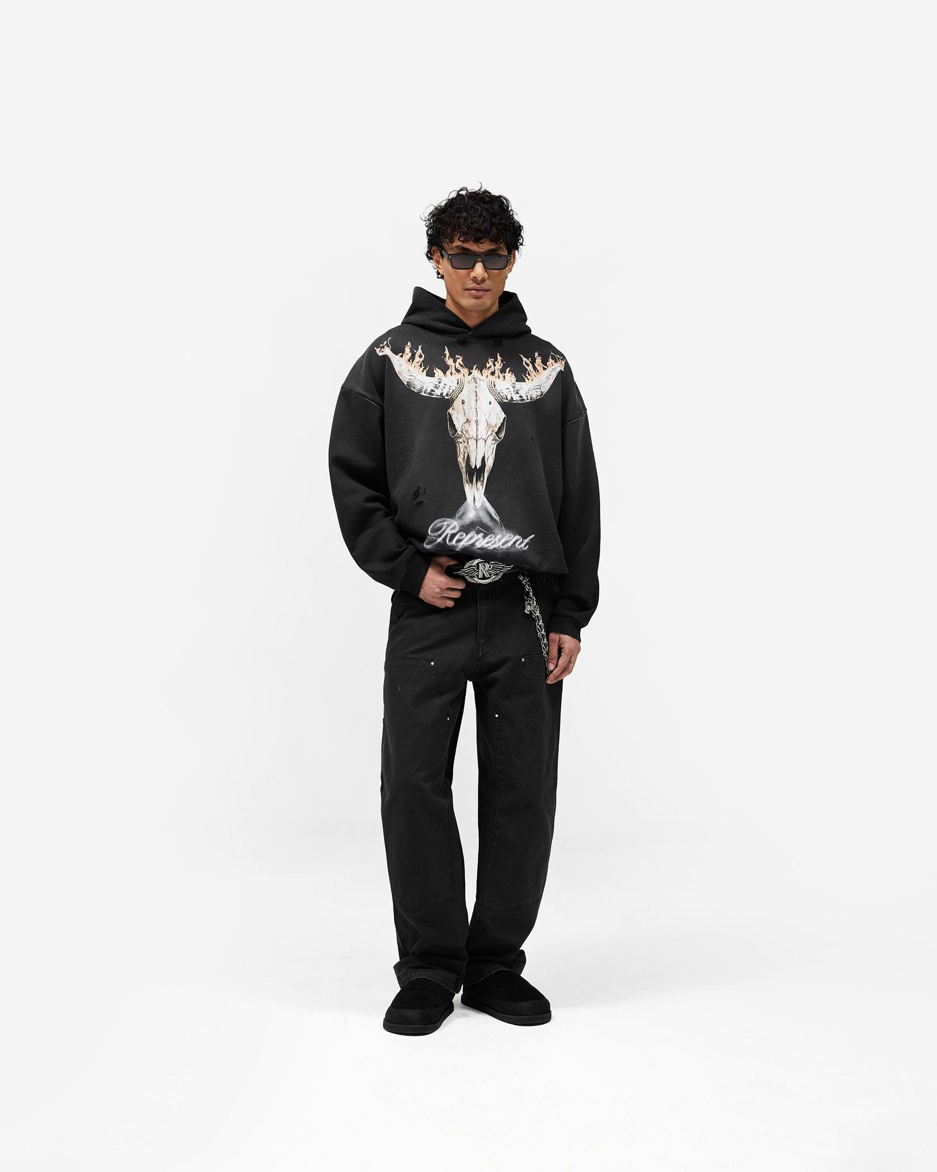 British Cowboys Hoodie - Stained Black