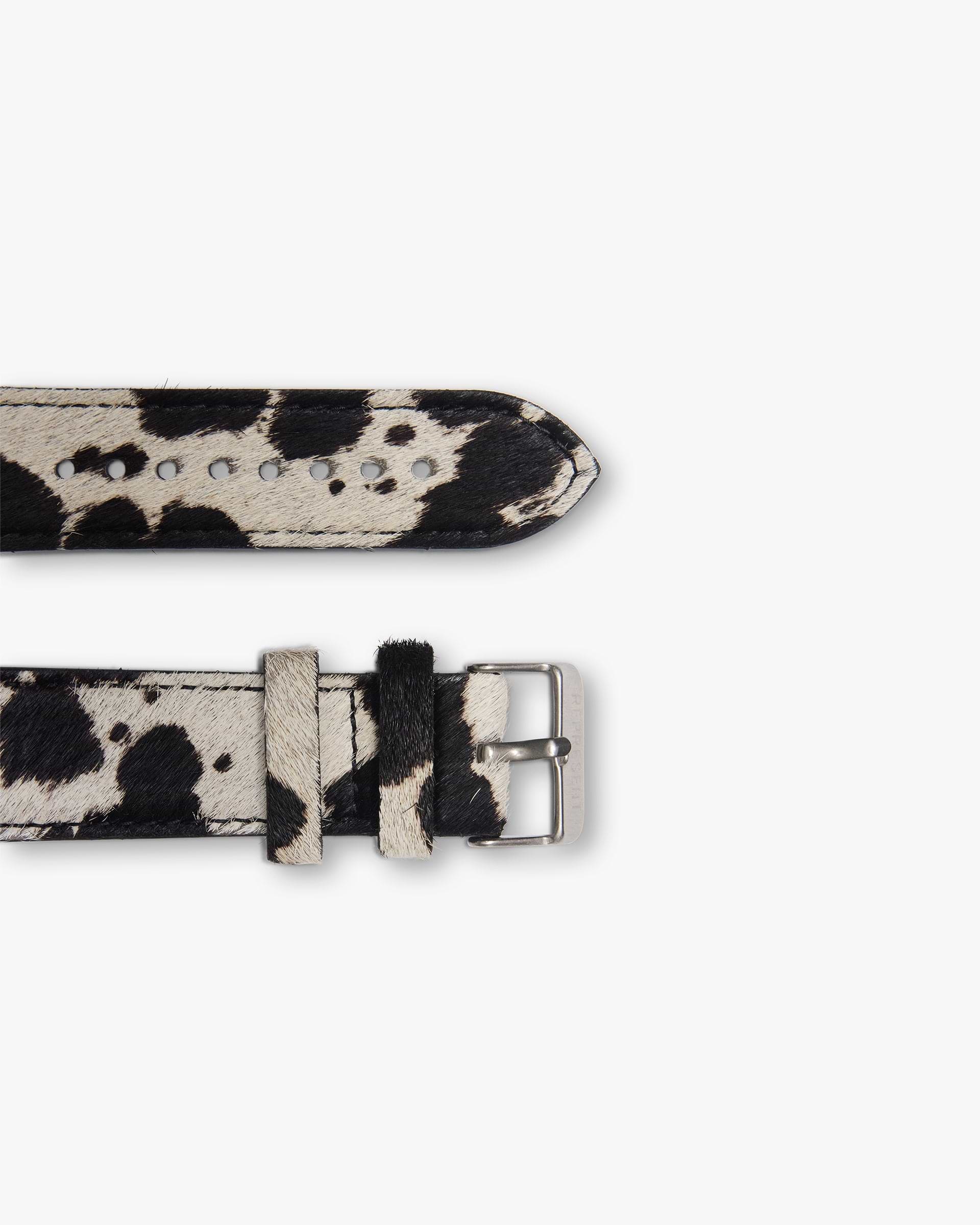 Cowhide Watch Strap - Flat White Jet Black