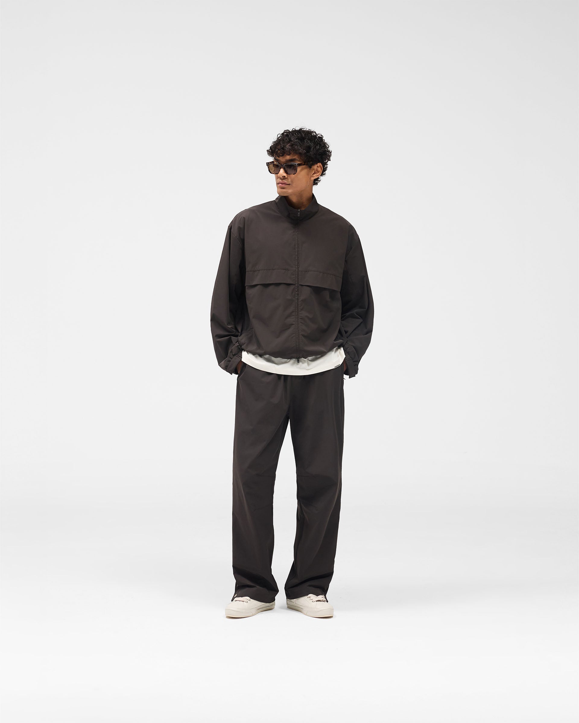 Initial Nylon Track Pant - Coffee