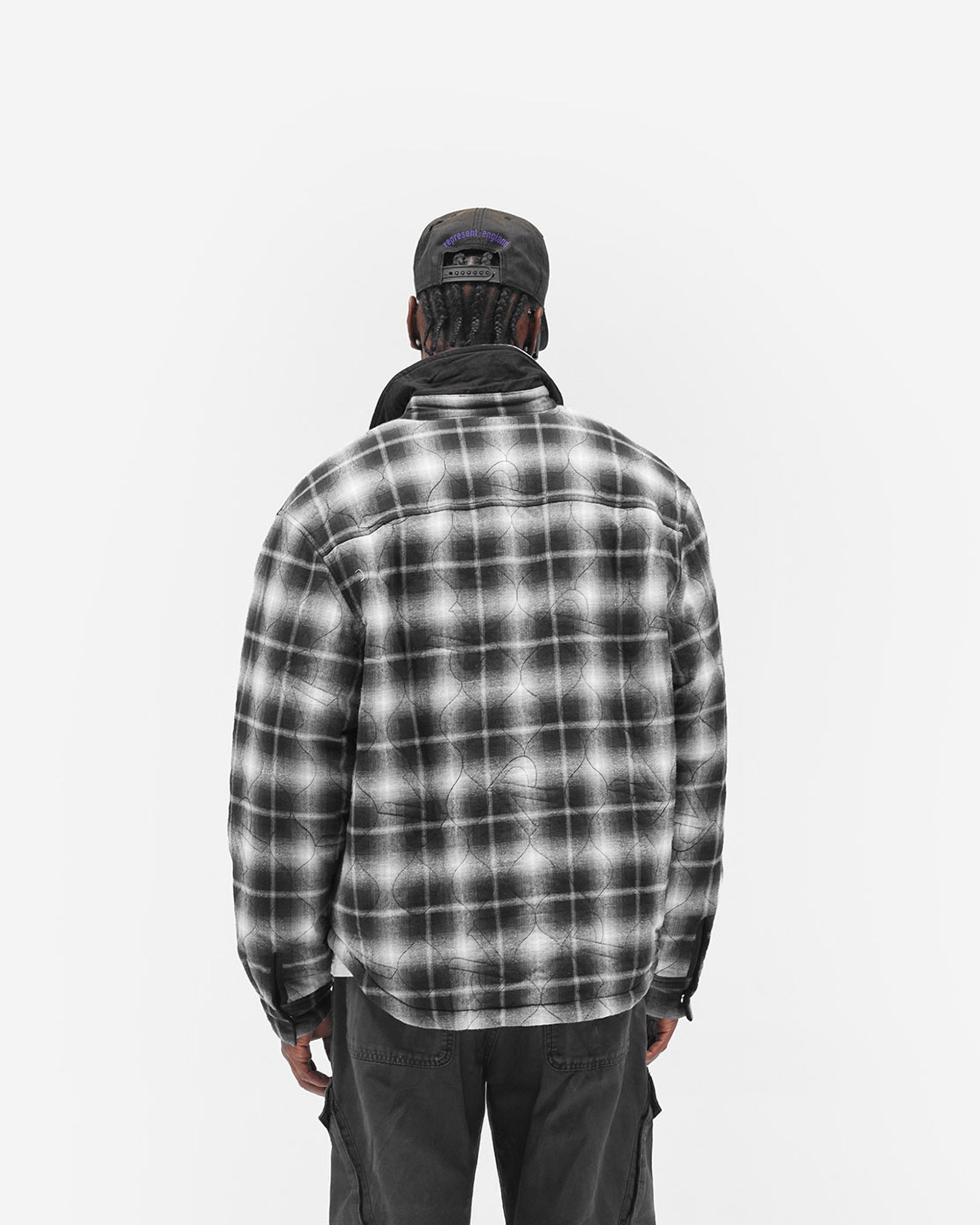 Logo Quilted Shirt - Black