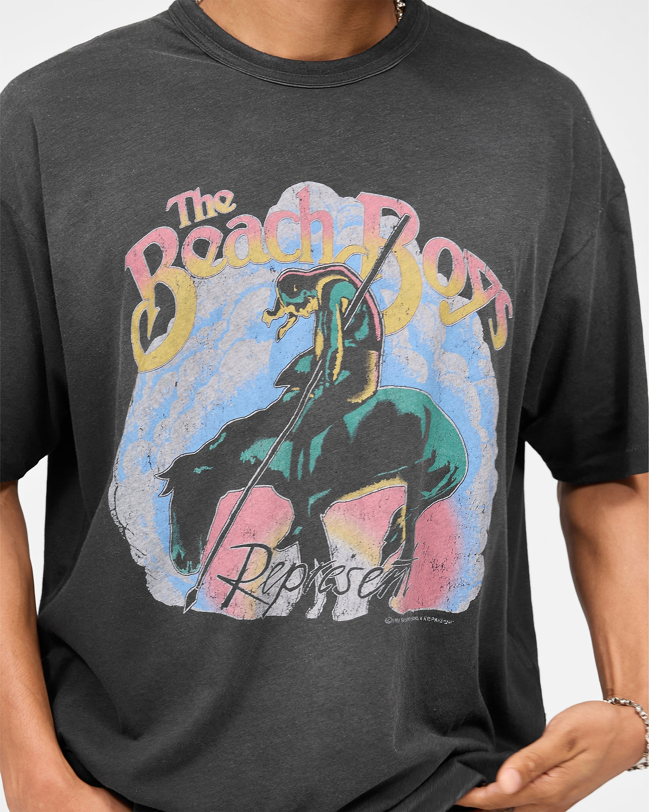 Beach Boys Represent x Beach Boys Endless Summer T-Shirt | Stained Black