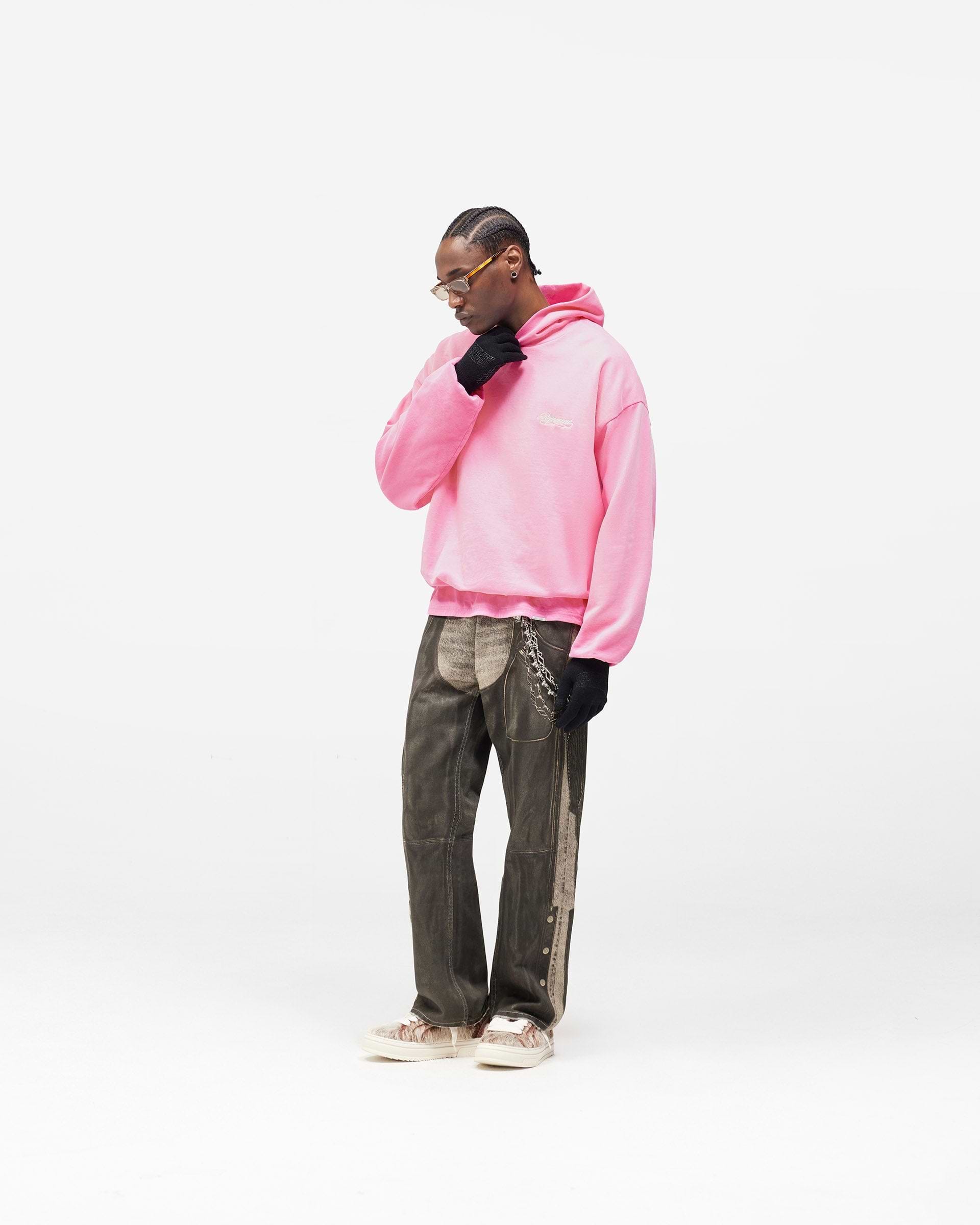Dual Layer Script Hoodie - Candy