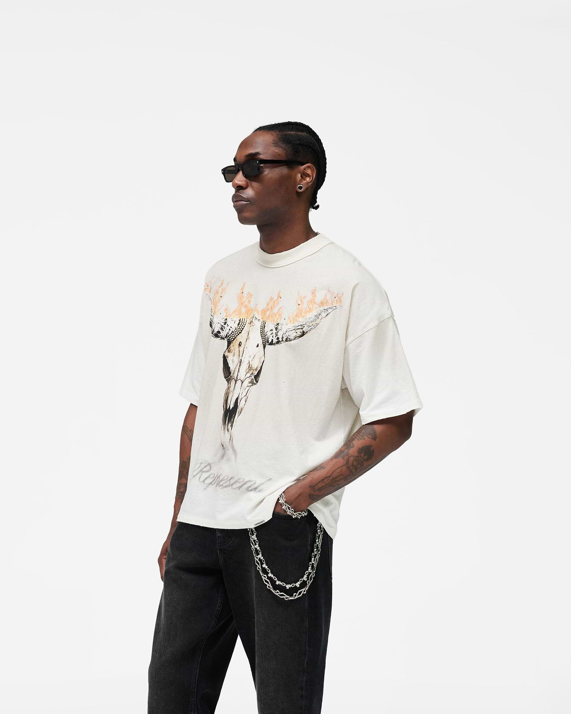 British Cowboys T-Shirt - Washed Ecru