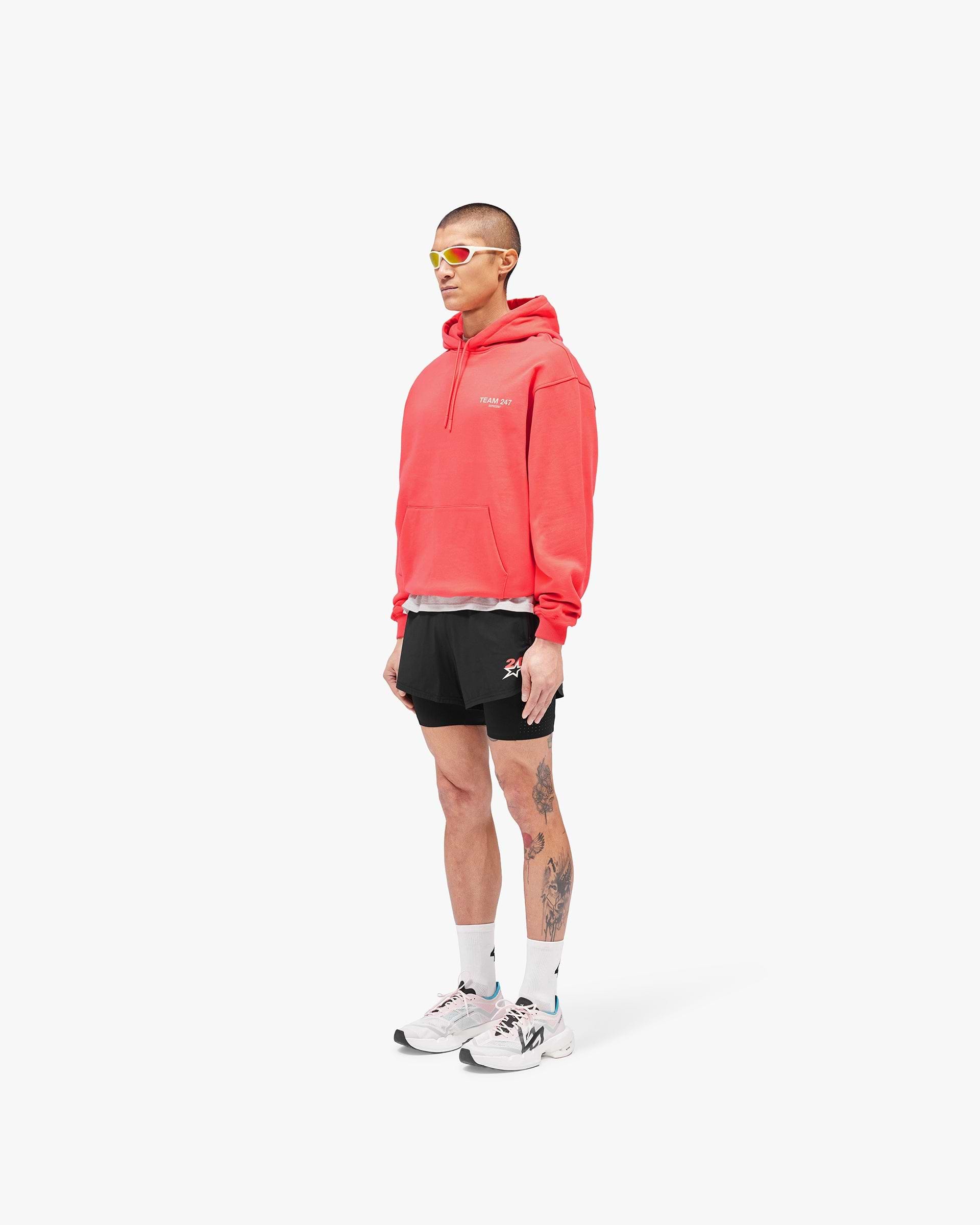 Team 247 Oversized Hoodie - Racing Red