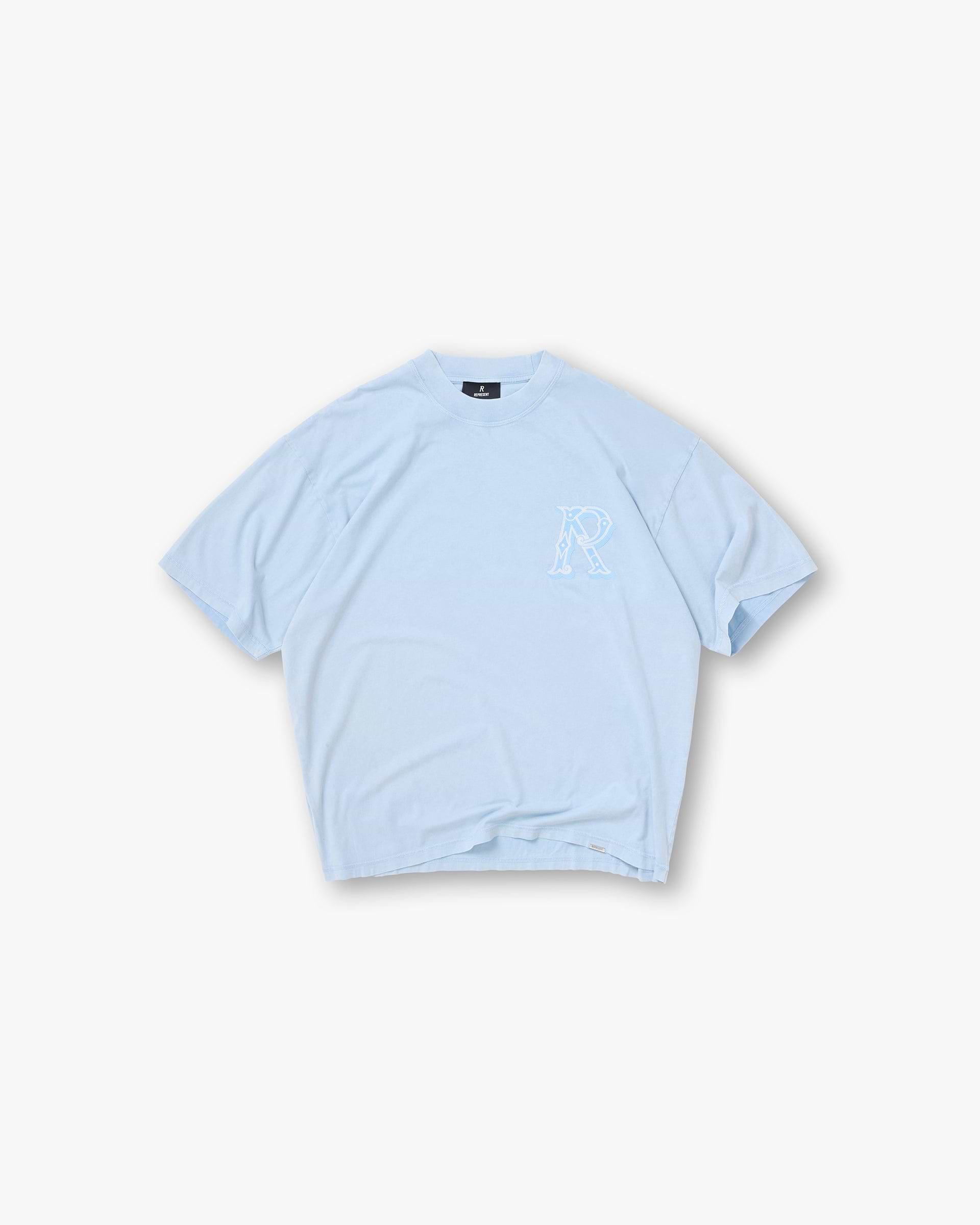 Western Initial T-Shirt - Mountain Blue