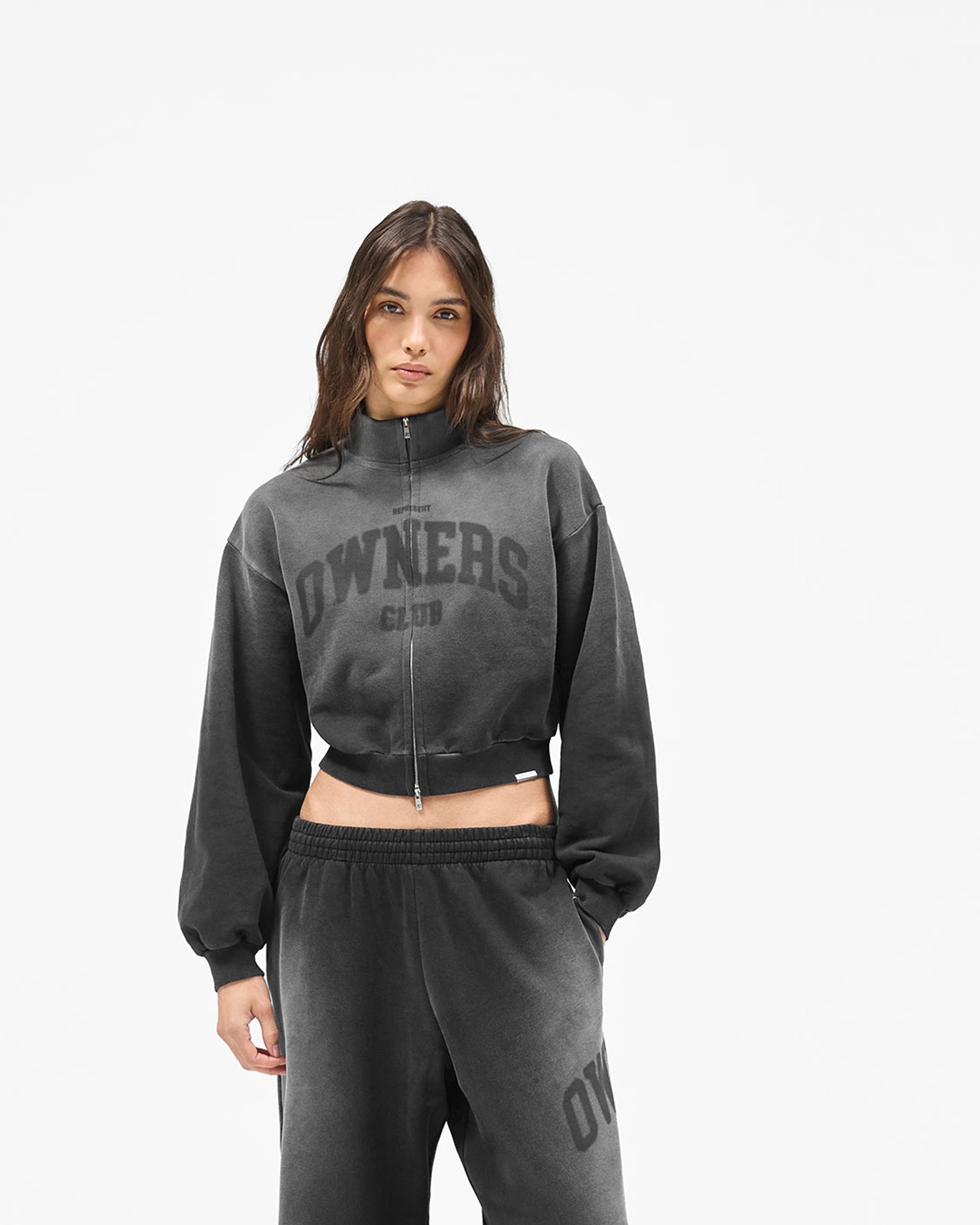 Represent Owners Club Jersey Track Jacket - Weathered Black