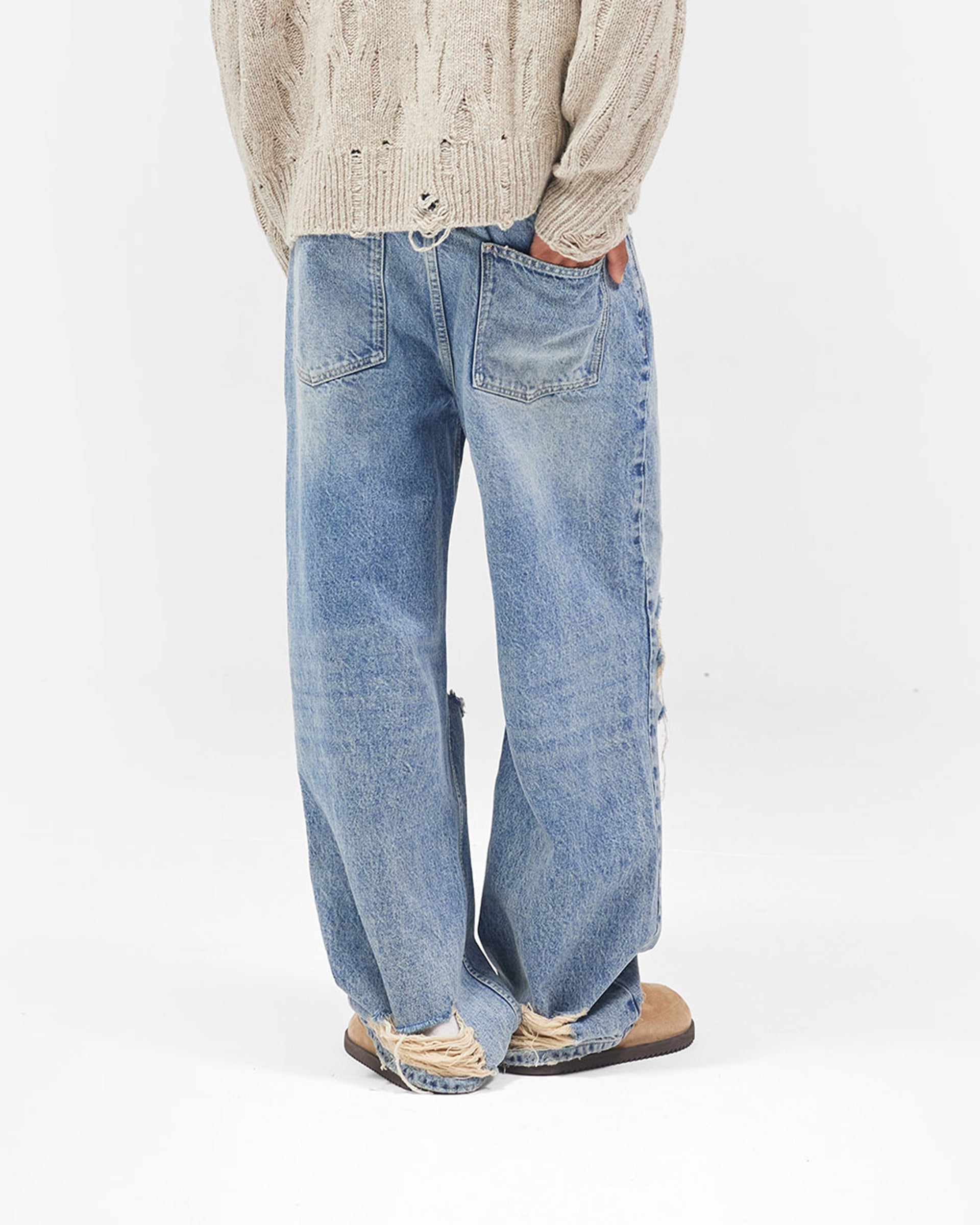 R3 Baggy Jean - Moss Blue