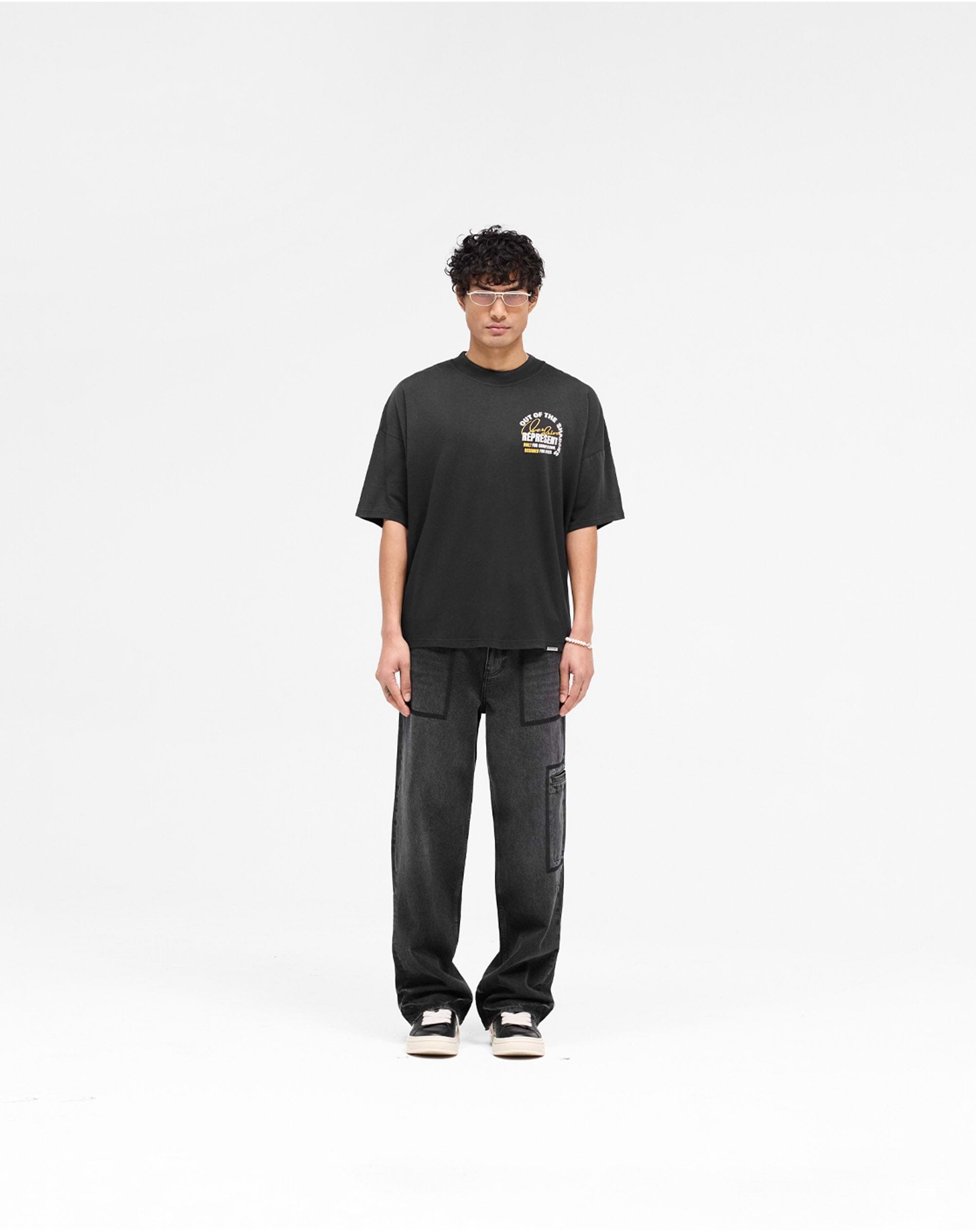 Out Of The Shadows T-Shirt - Stained Black