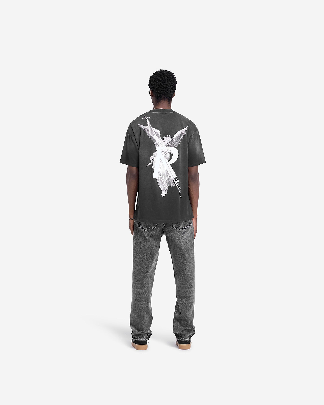 Stained Black Archangel T-Shirt | Mens T-shirts | REPRESENT