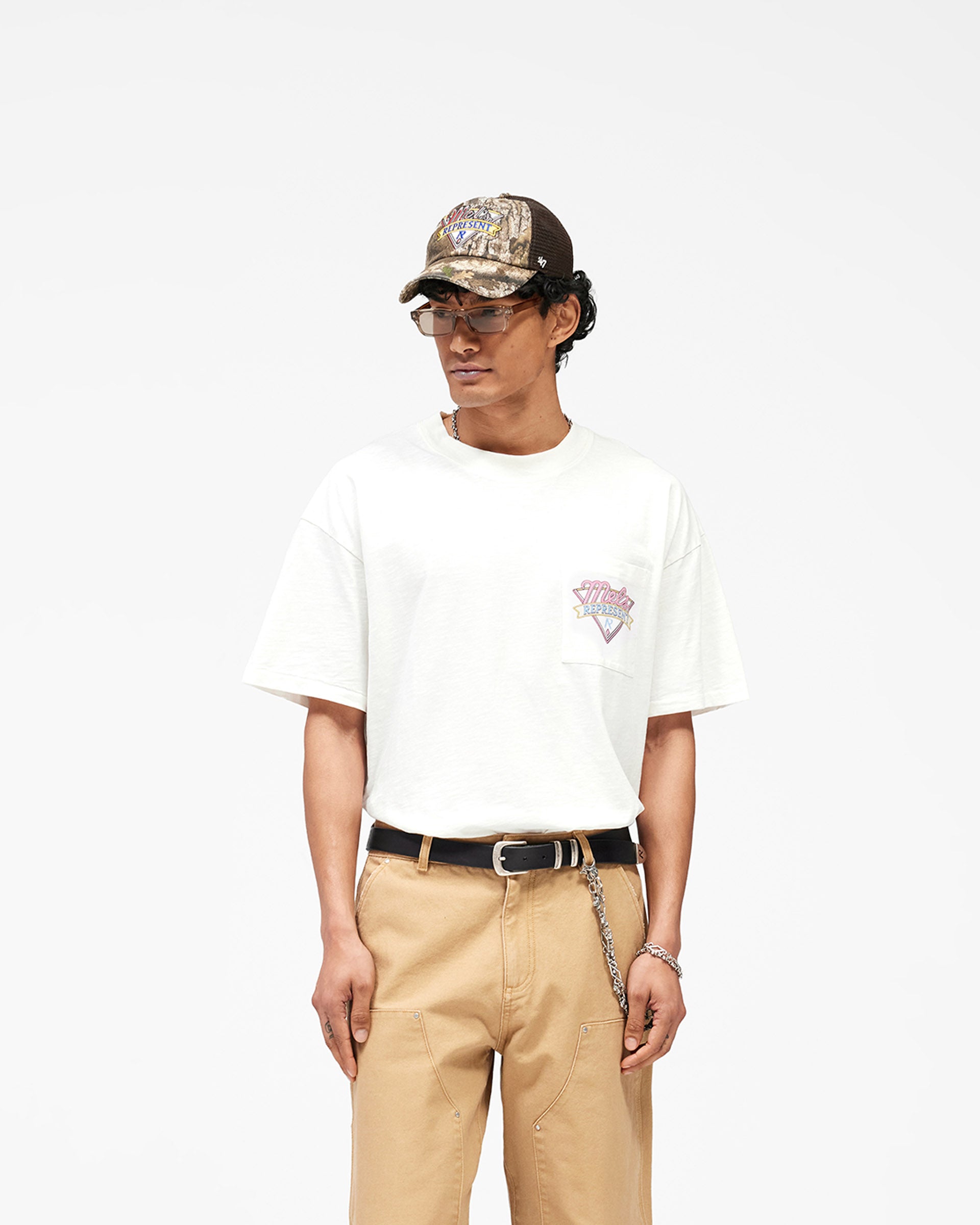Represent x Mels Diner T-Shirt - Flat White