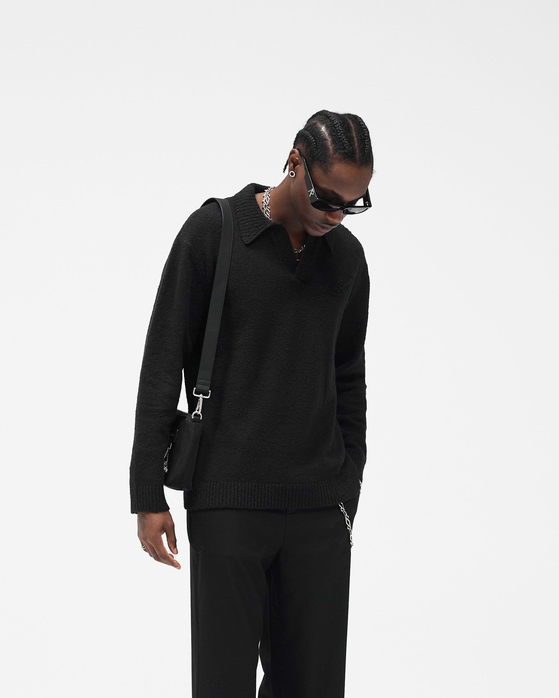 Knitted Polo - Jet Black