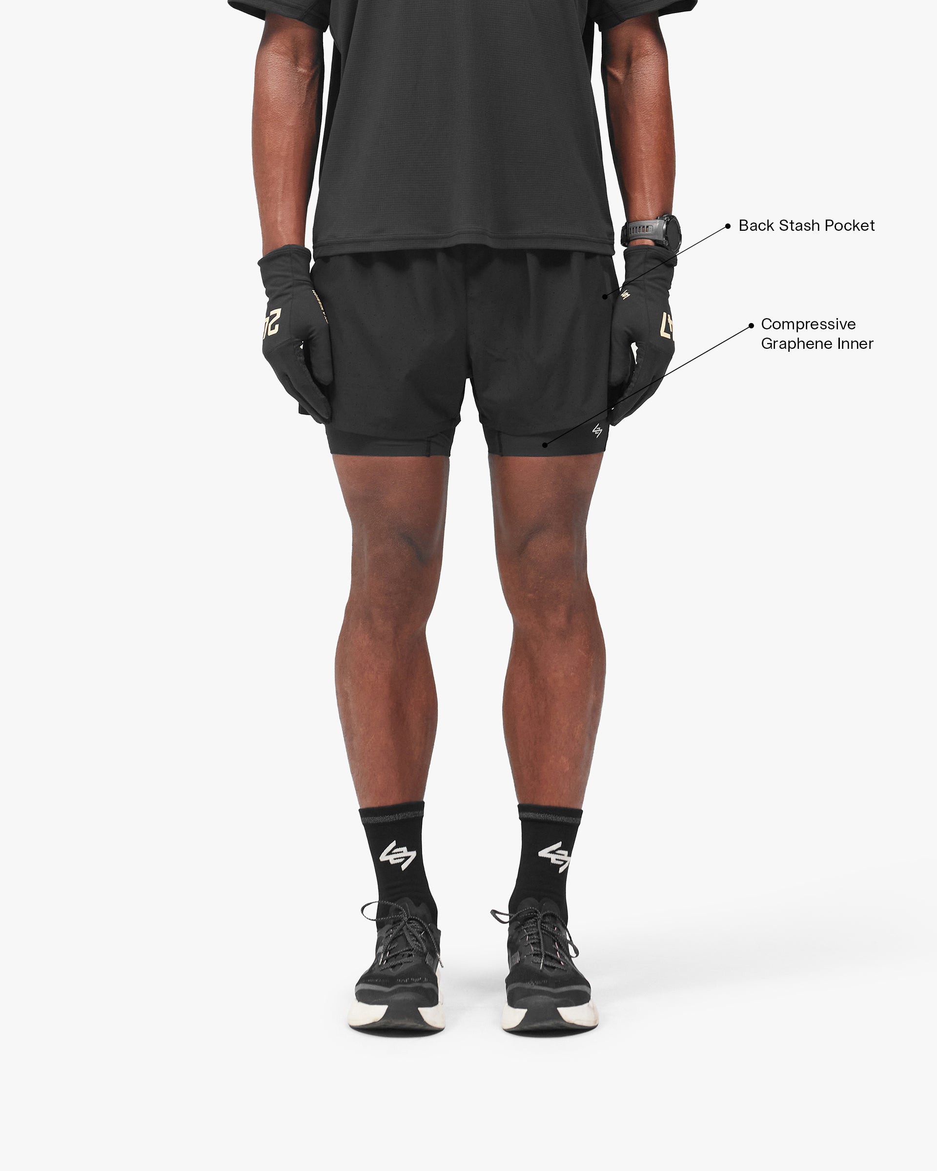 247 Ghost 2-In-1 Short - Jet Black