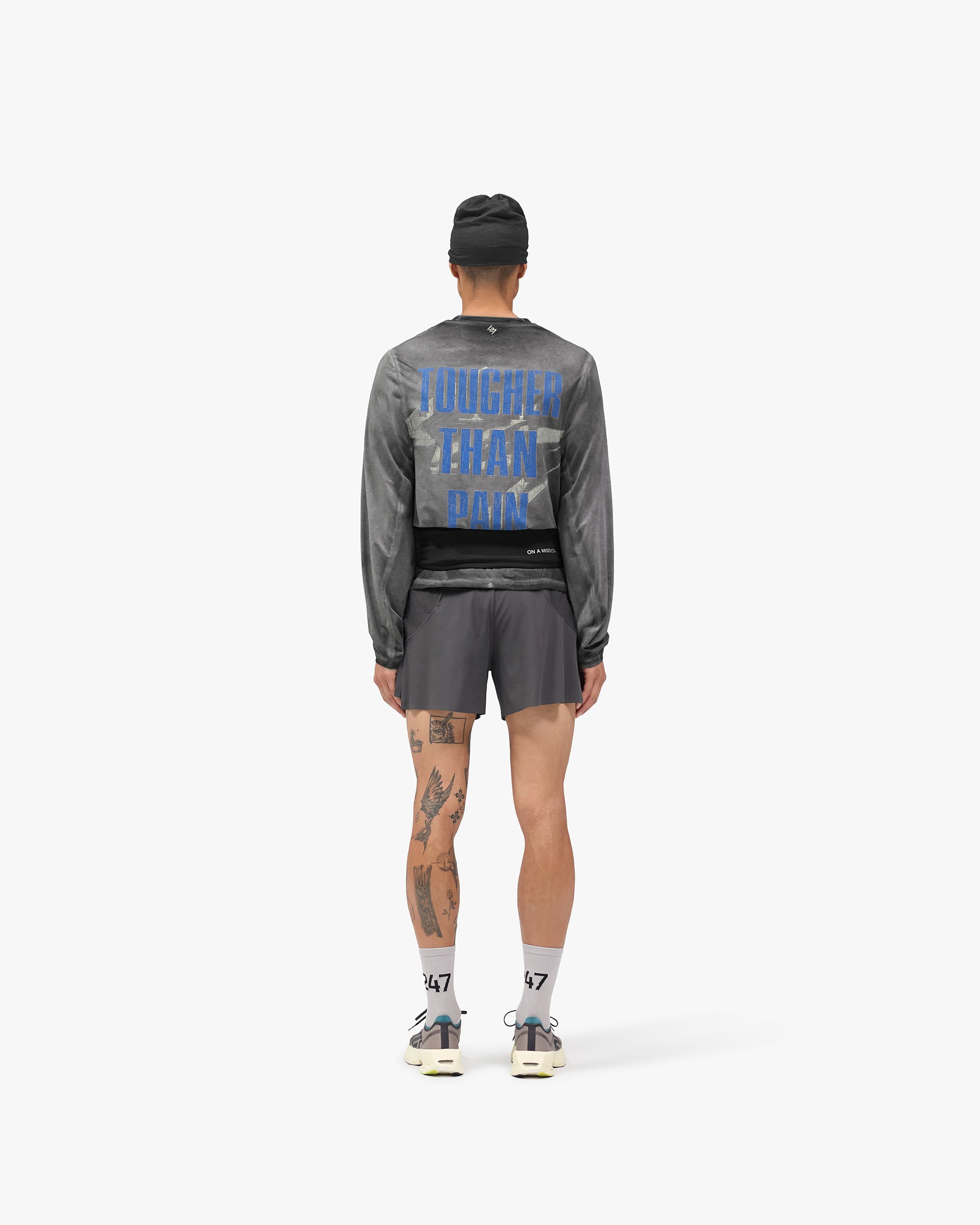 247 New York Long Sleeve T-Shirt - Washed Grey