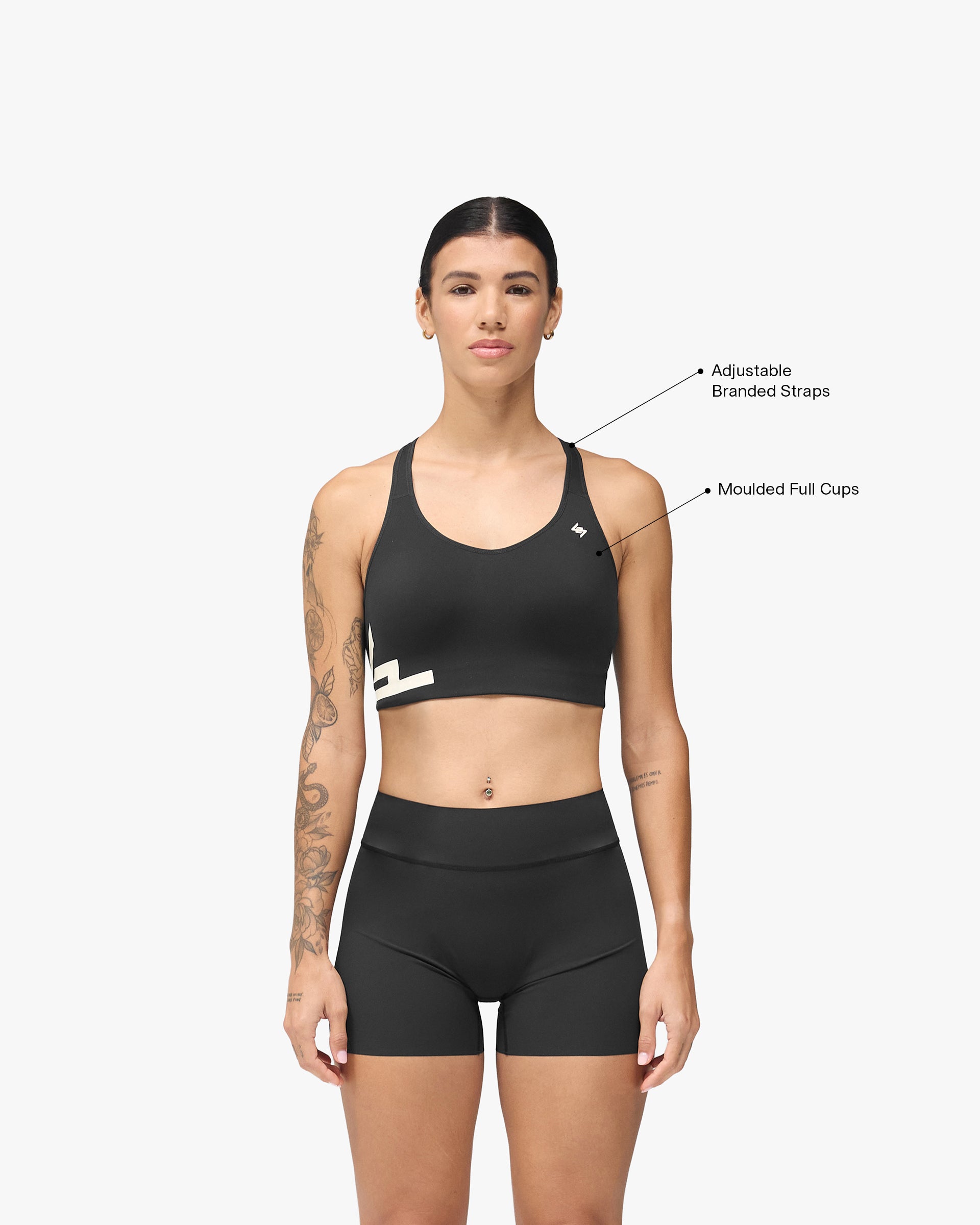 247 On A Mission High Support Sports Bra - Jet Black