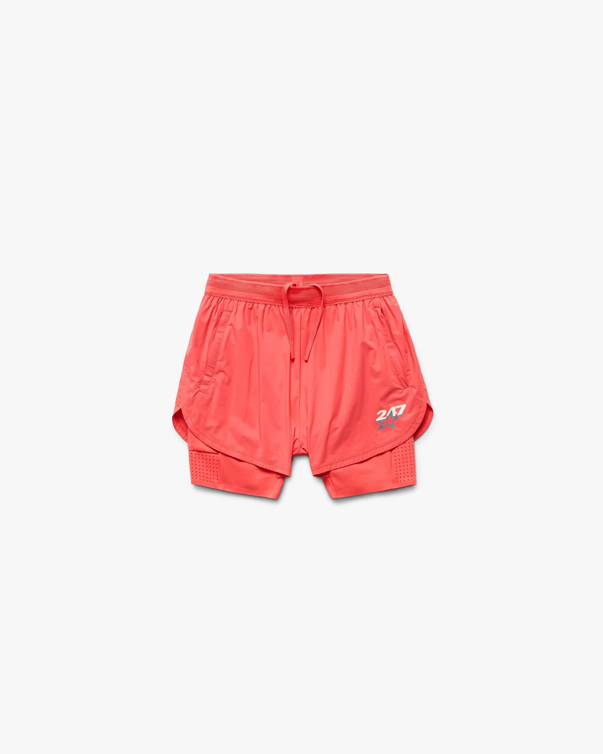 247 Hybrid 2-In-1 Short - Racing Red