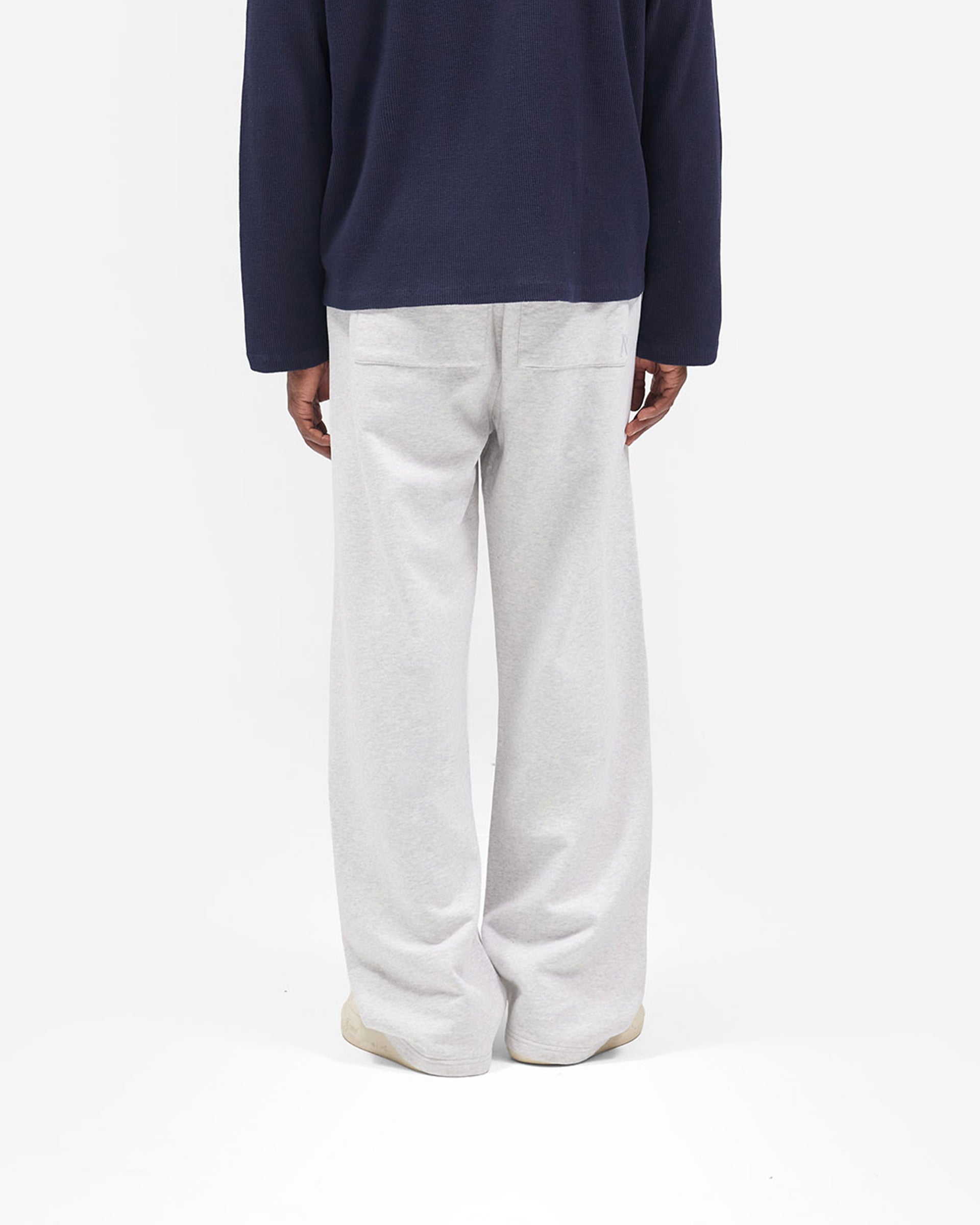 Initial Wide Leg Sweatpants - Ice Grey Marl
