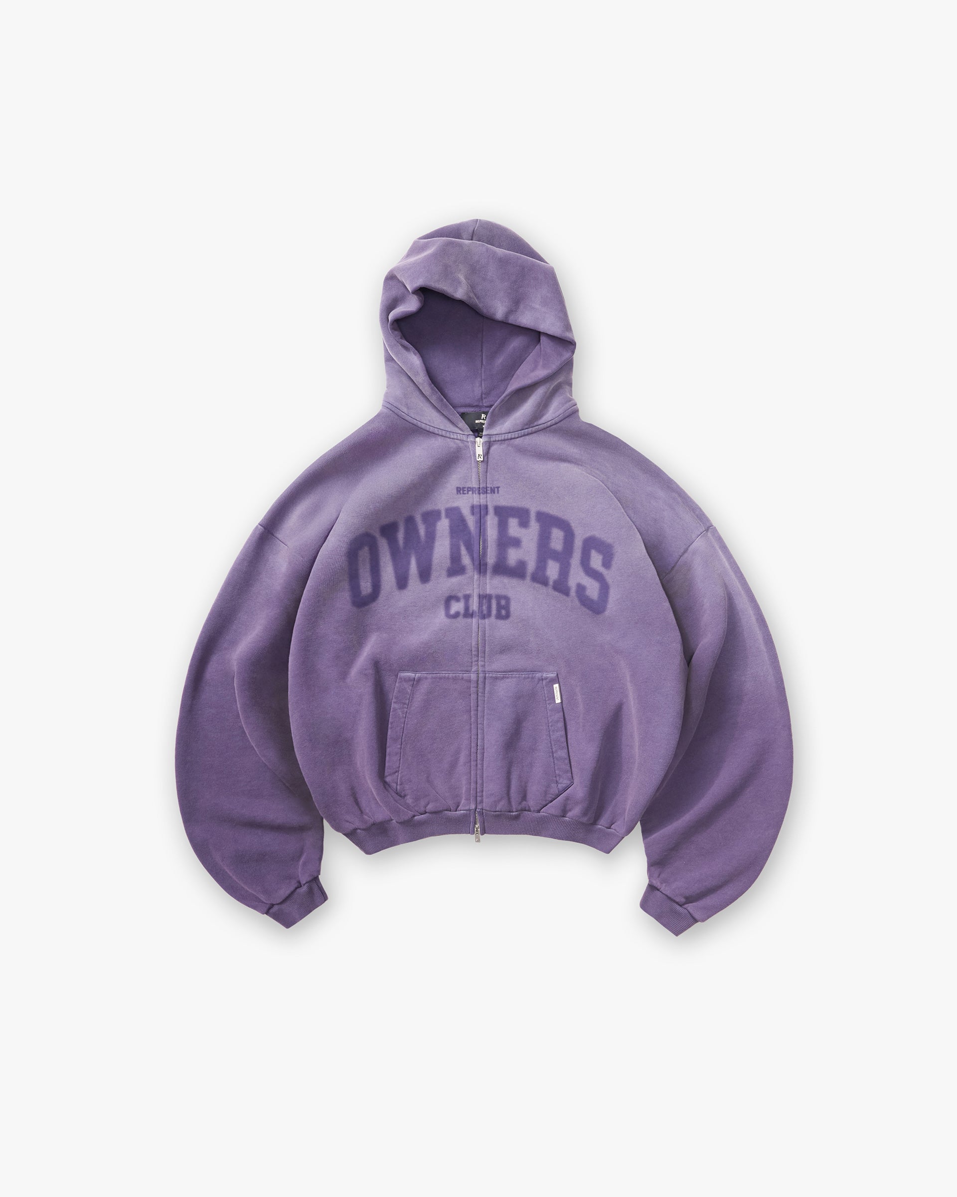 Represent Owners Club Zip Through Hoodie - Deep Purple