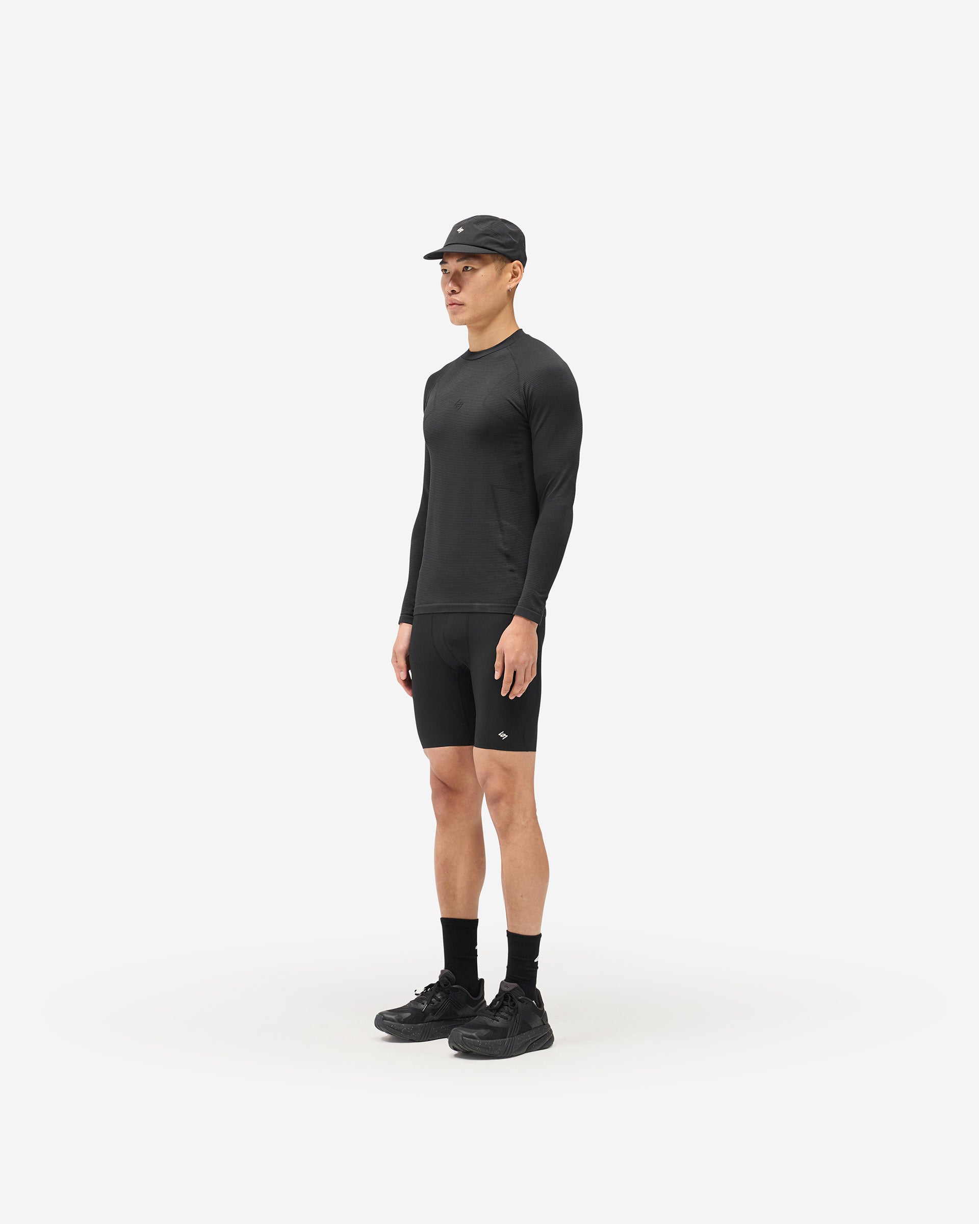 247 Ribbed Half Tight - Jet Black