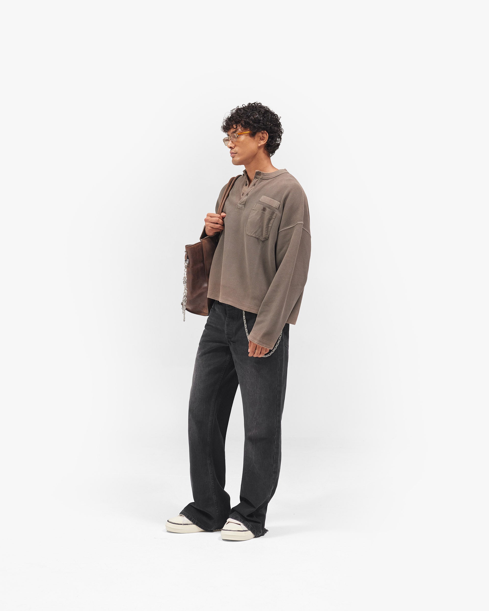 Heavyweight Henley Sweater - Vintage Falcon
