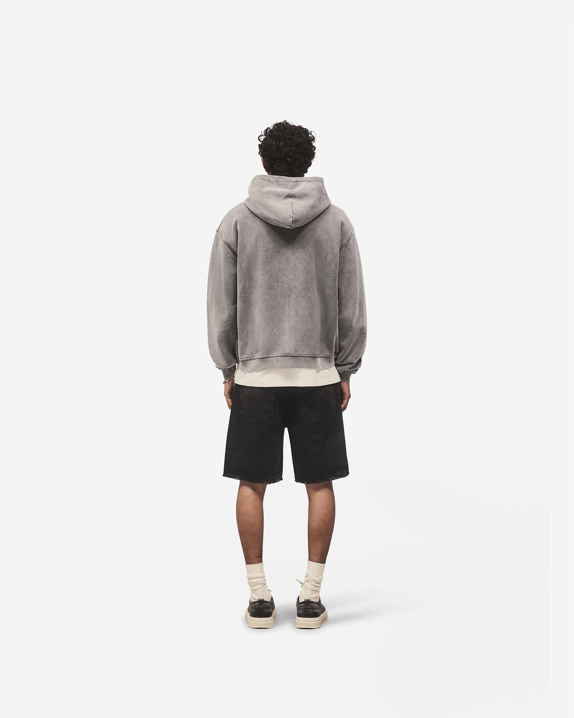 Script Logo Zip Hoodie - Vintage Grey