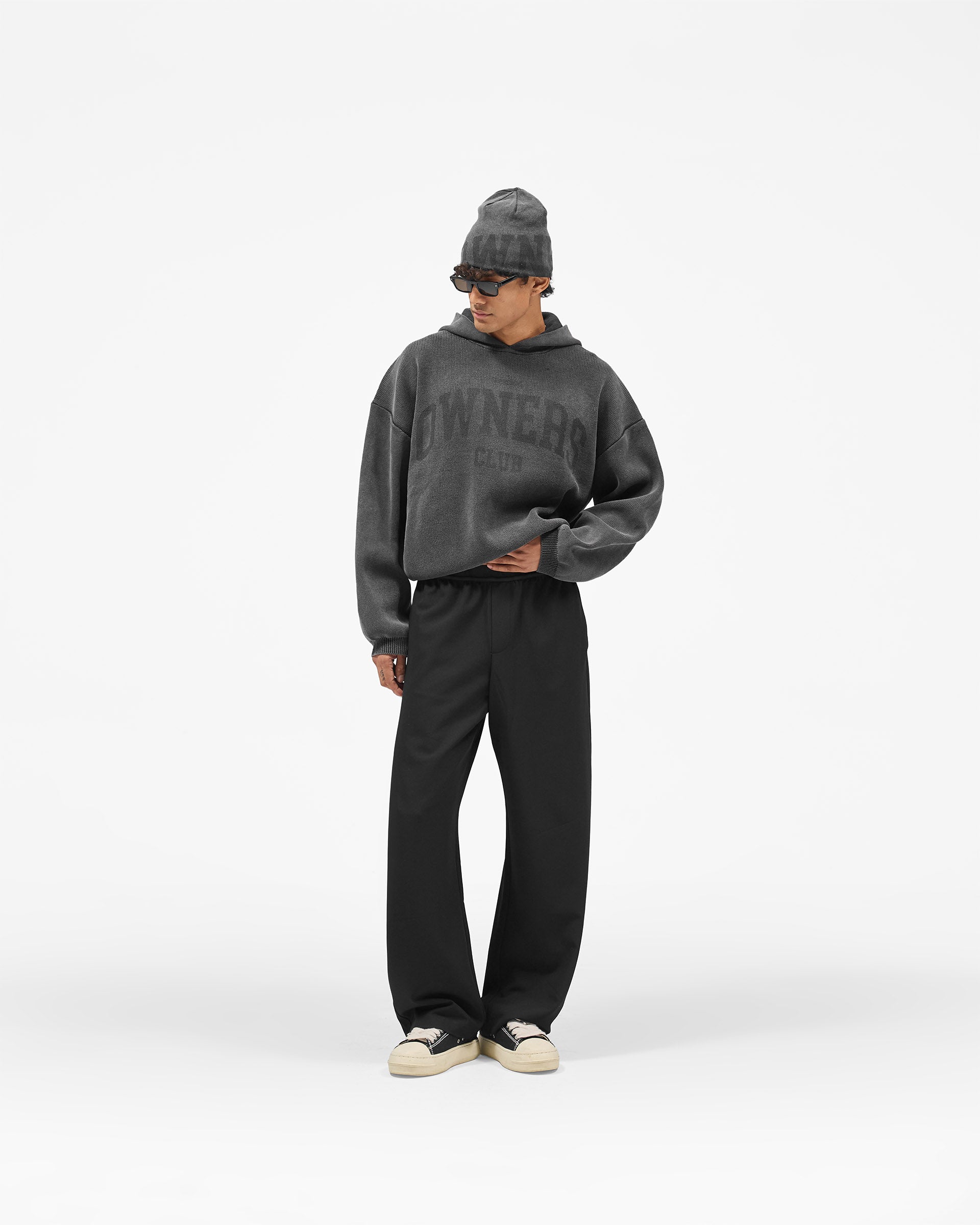 Represent Owners Club Knitted Hoodie - Weathered Black
