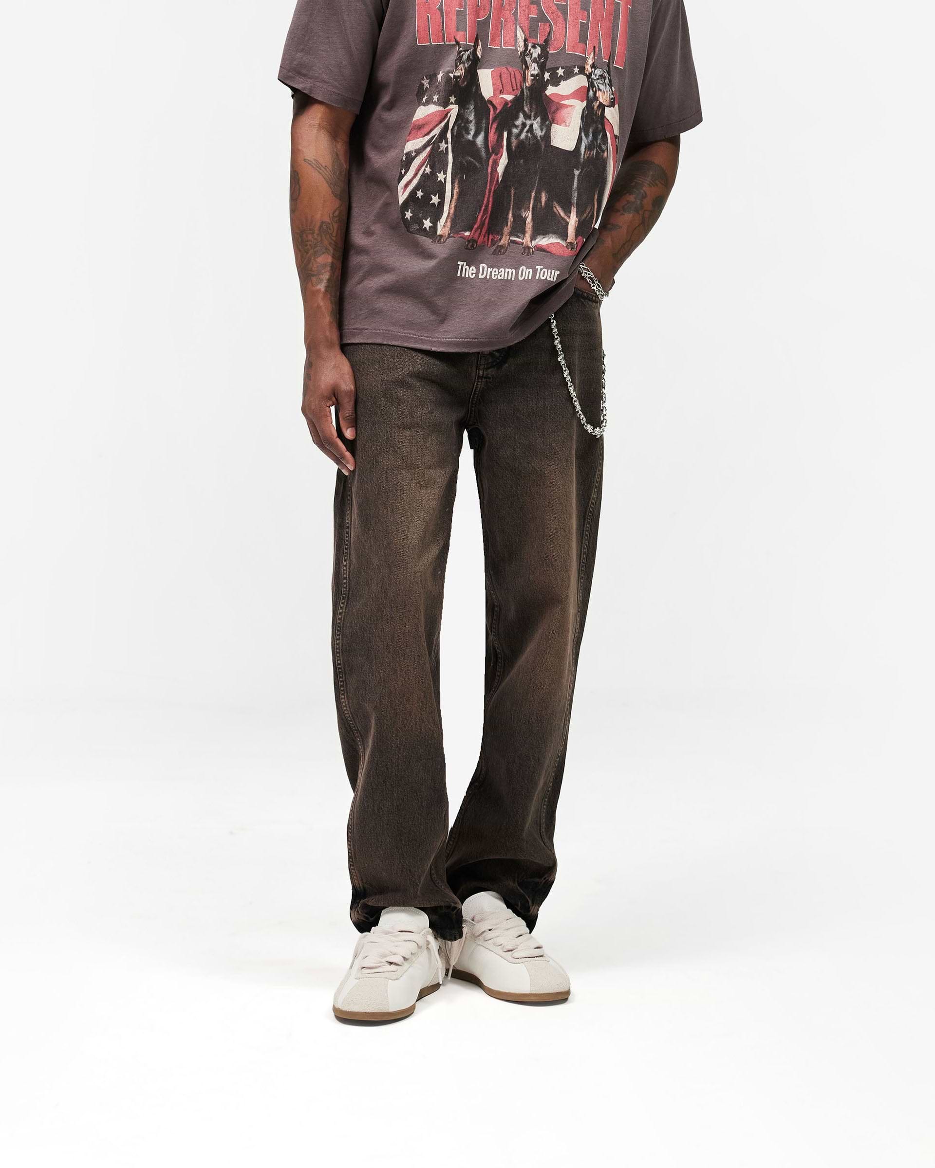 R2 Straight Leg Denim - Bark