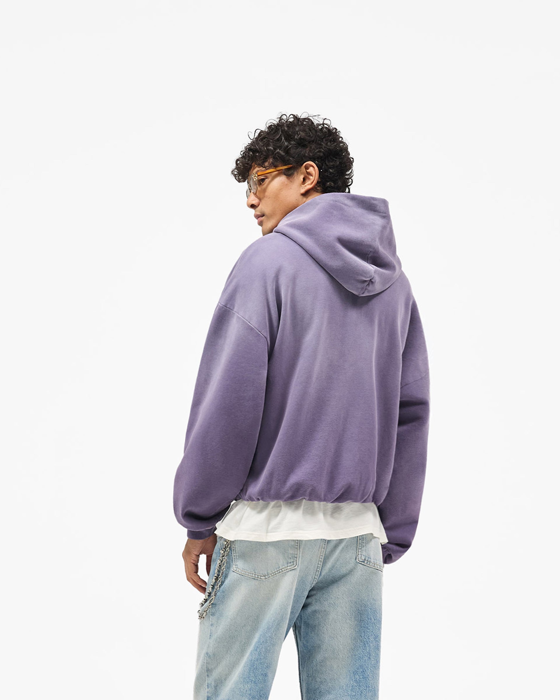 Represent Owners Club Zip Through Hoodie - Deep Purple