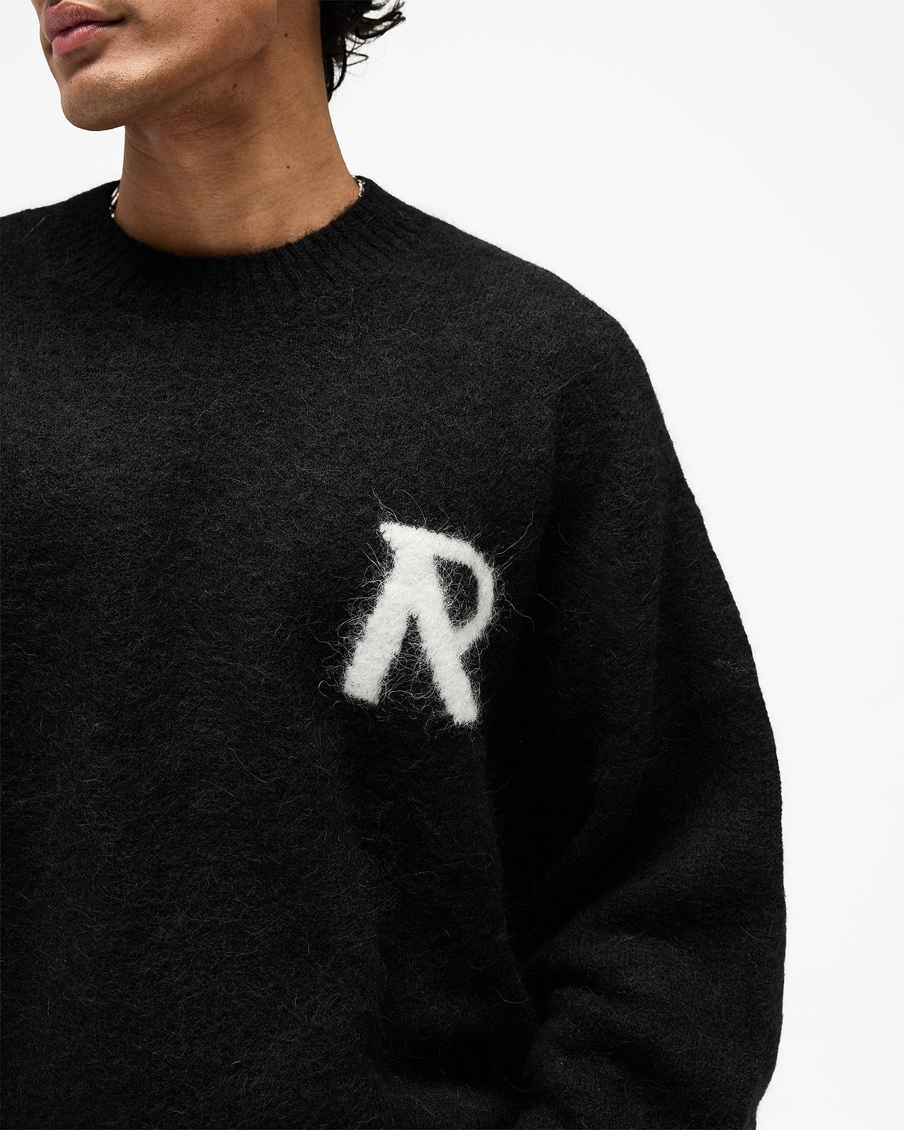*p(R)ojectR®︎ Logo Knit Sweater Logo Knit Sweater Jet Black | Mens Sweaters | REPRESENT