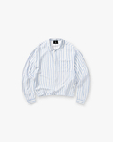 Long Sleeve Sheer Stripe Boxy Shirt