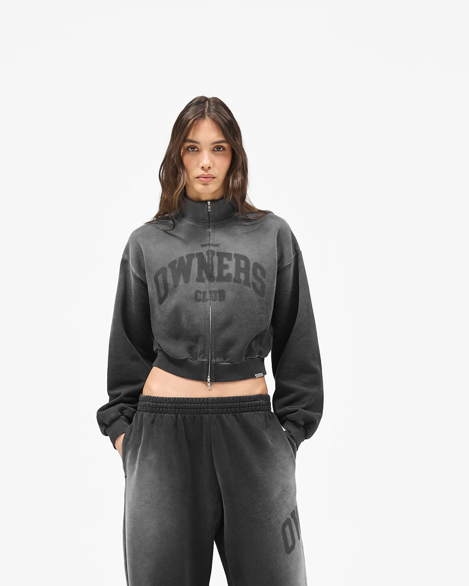 Represent Owners Club Jersey Track Jacket - Weathered Black
