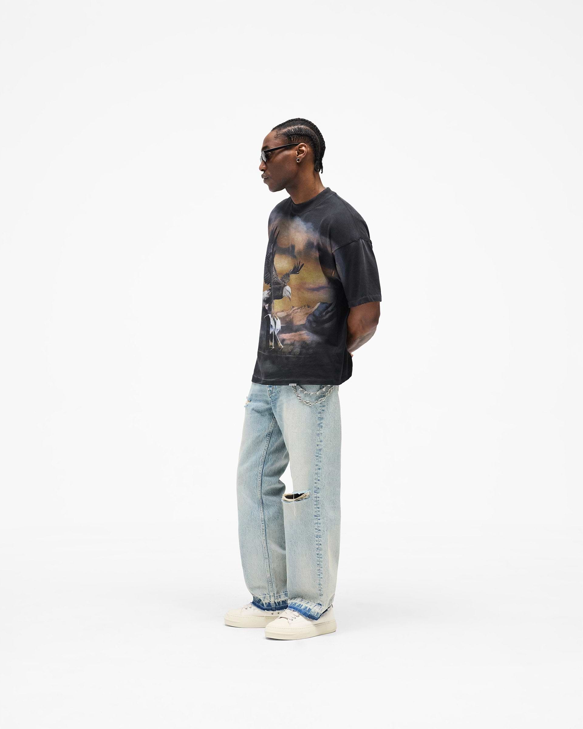 Chrome Flight T-Shirt - Stained Black