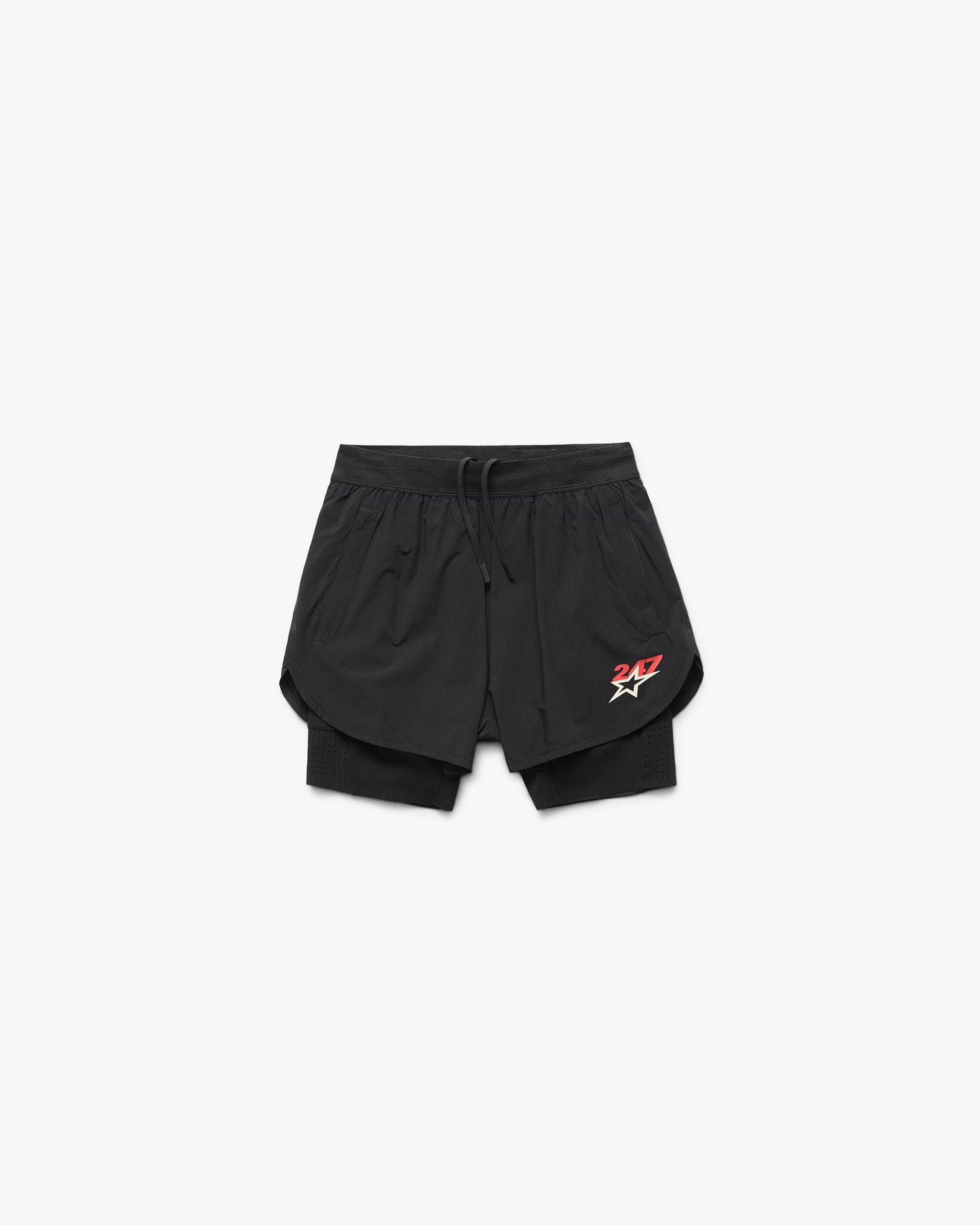 247 Hybrid 2-In-1 Short - Jet Black