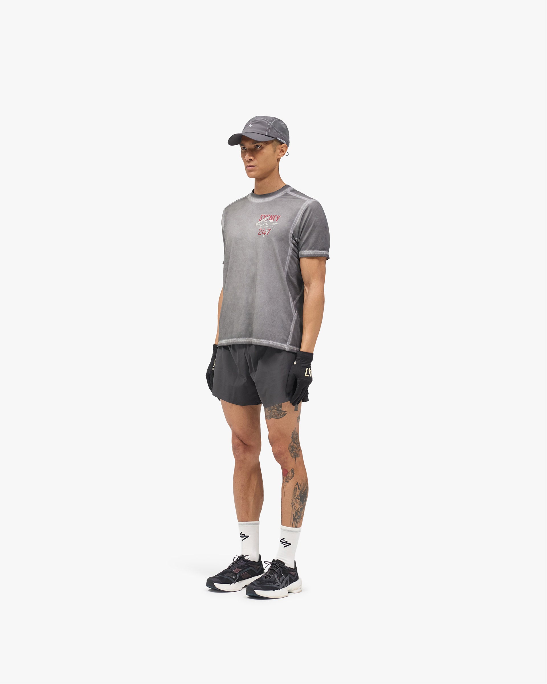 247 Race Short - Washed Grey