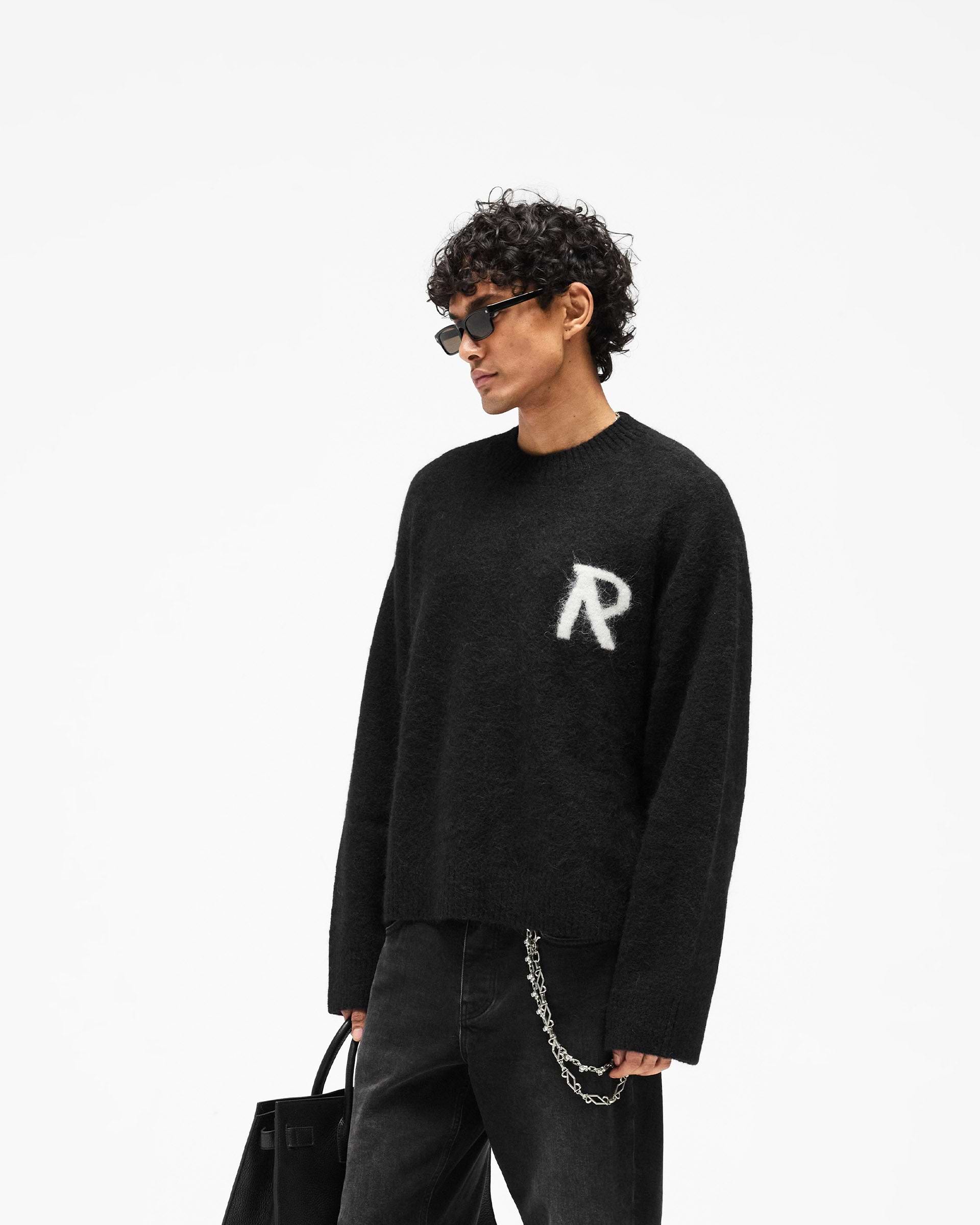 Logo Knit Sweater - Jet Black