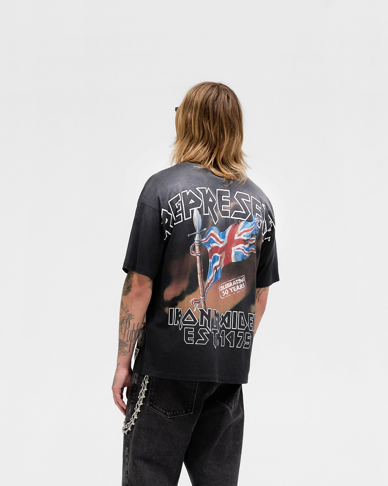 Represent X Iron Maiden Steed T-Shirt | Black | REPRESENT