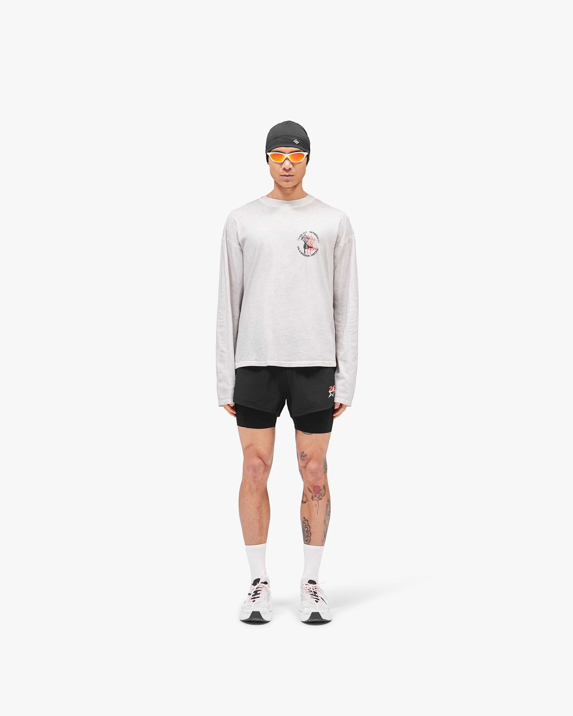247 Torch Boxy Long Sleeve T-Shirt - Bleach Wash