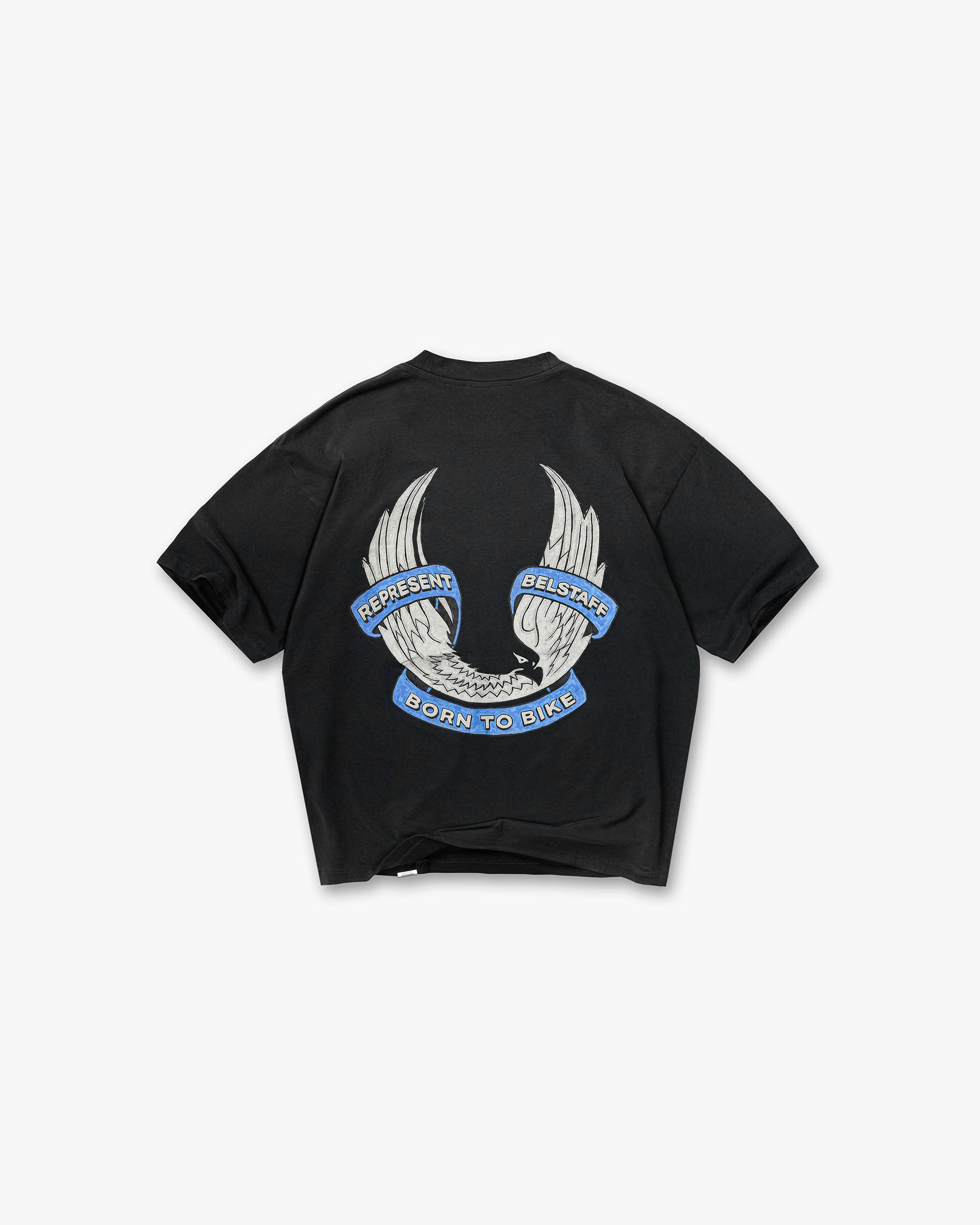 Represent X Belstaff Born To Bike T-Shirt - Aged Black