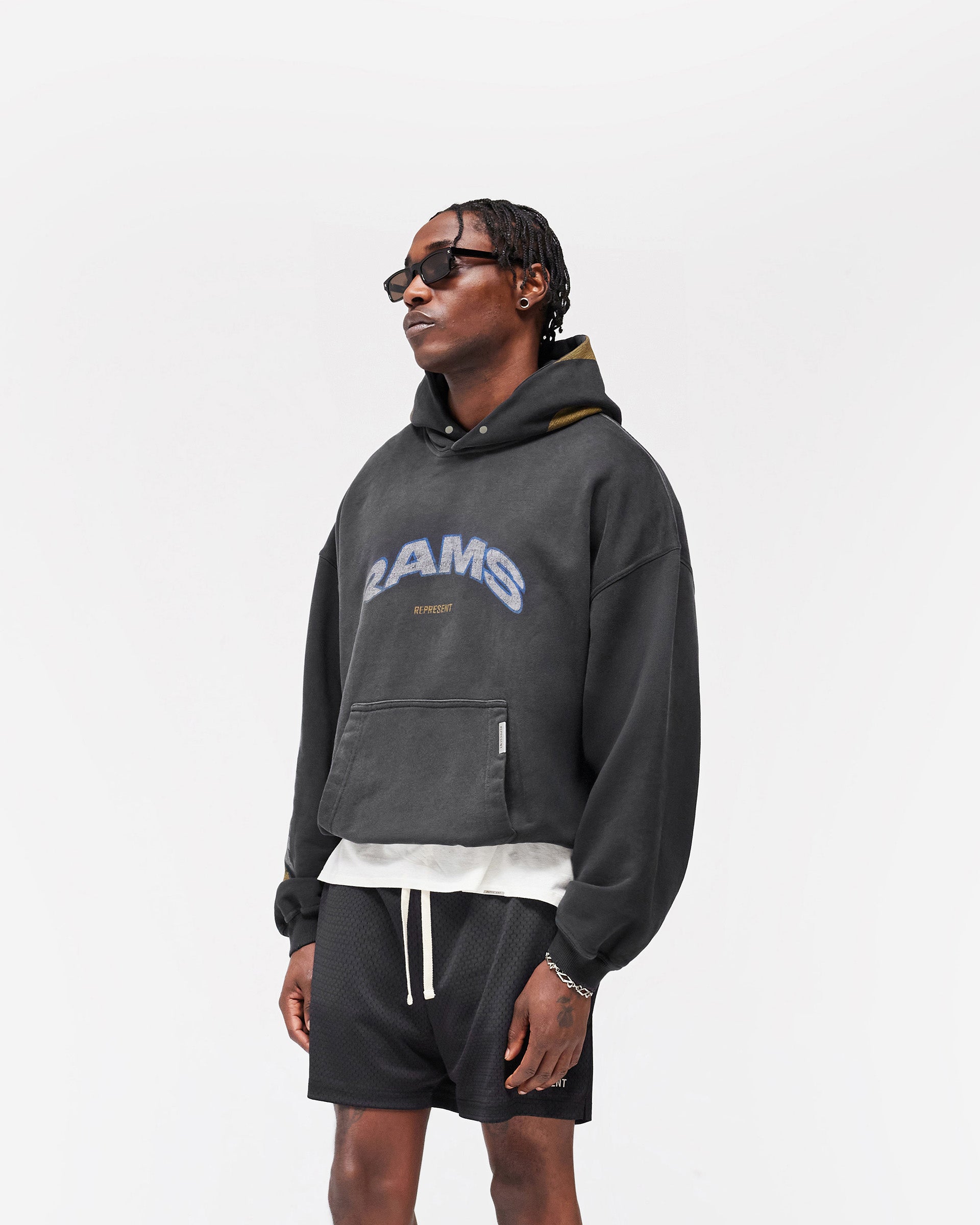 Los Angeles Rams x Represent Hoodie - Stained Black