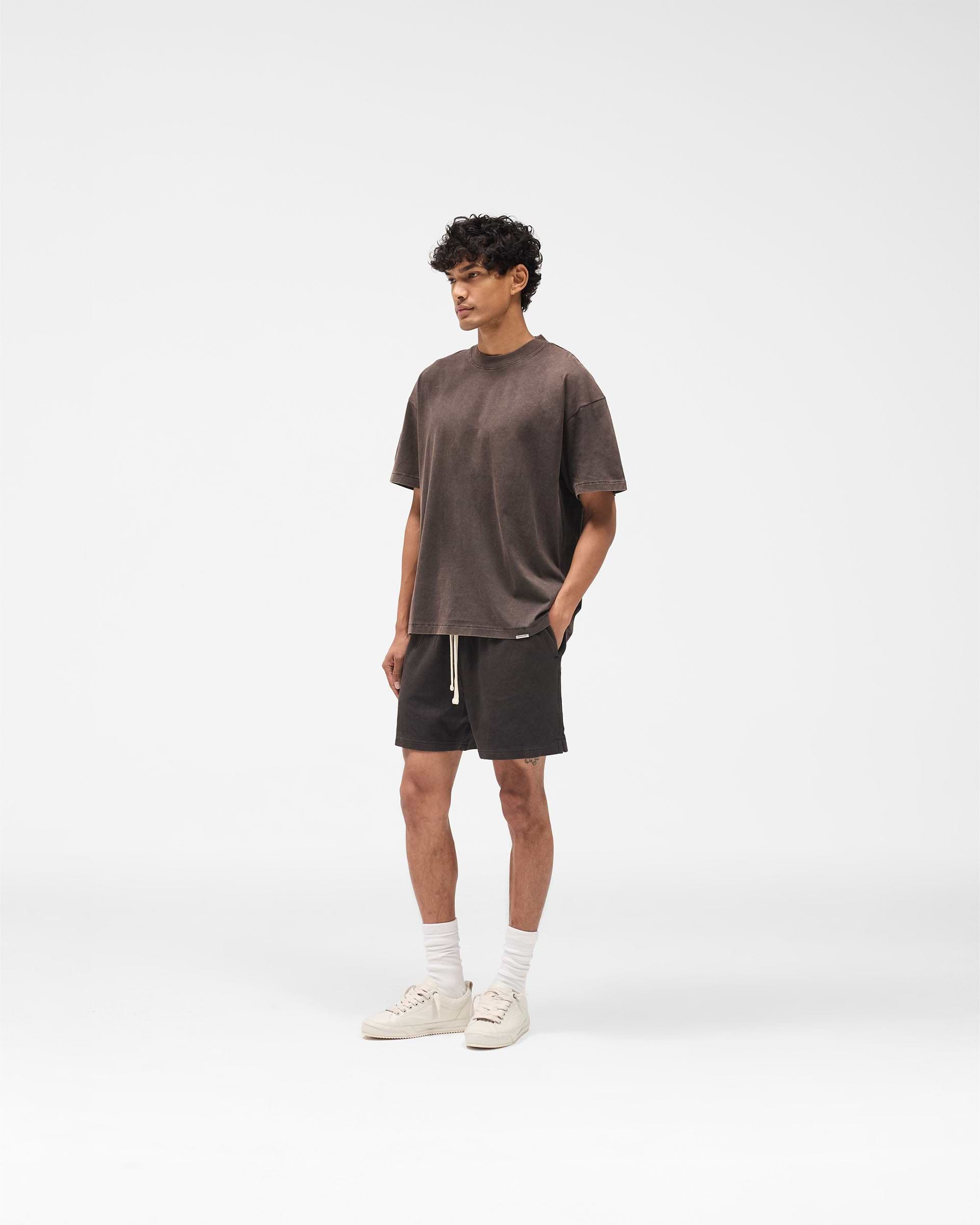 Initial Oversized T-Shirt - Coffee